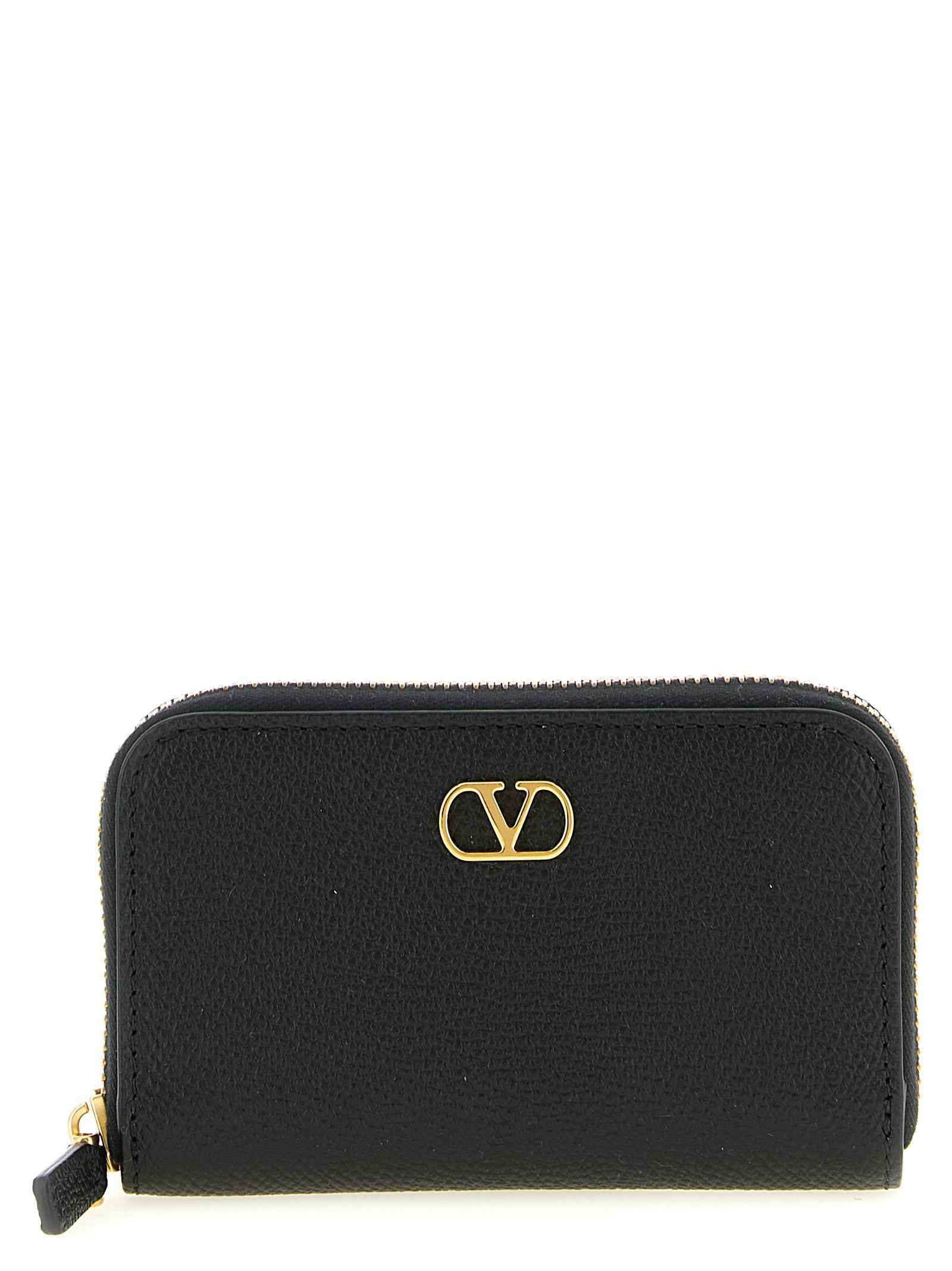 Valentino Garavani Black Calfskin Cardholder