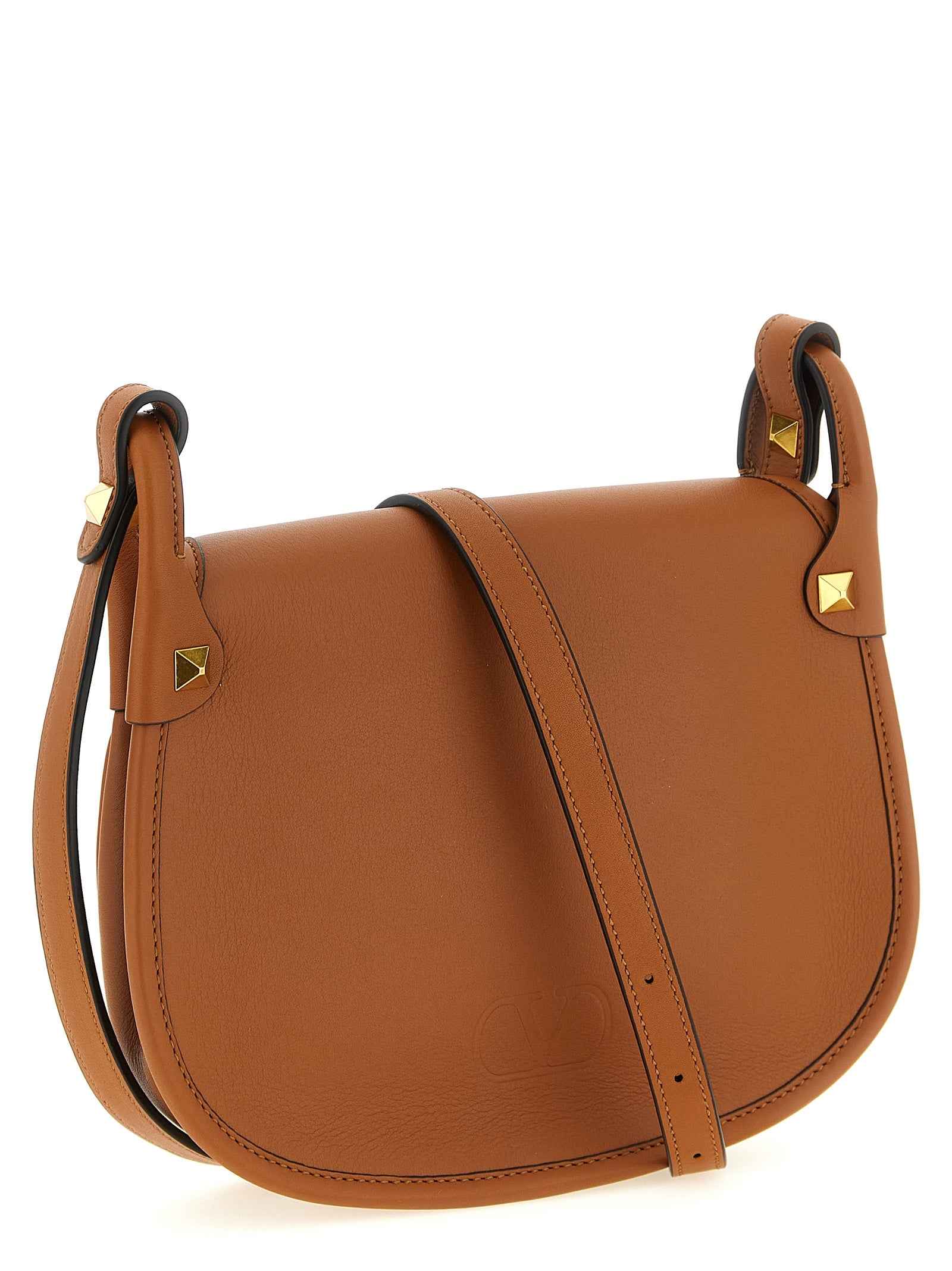 Valentino Garavani Brown Calfskin Shoulder Bag