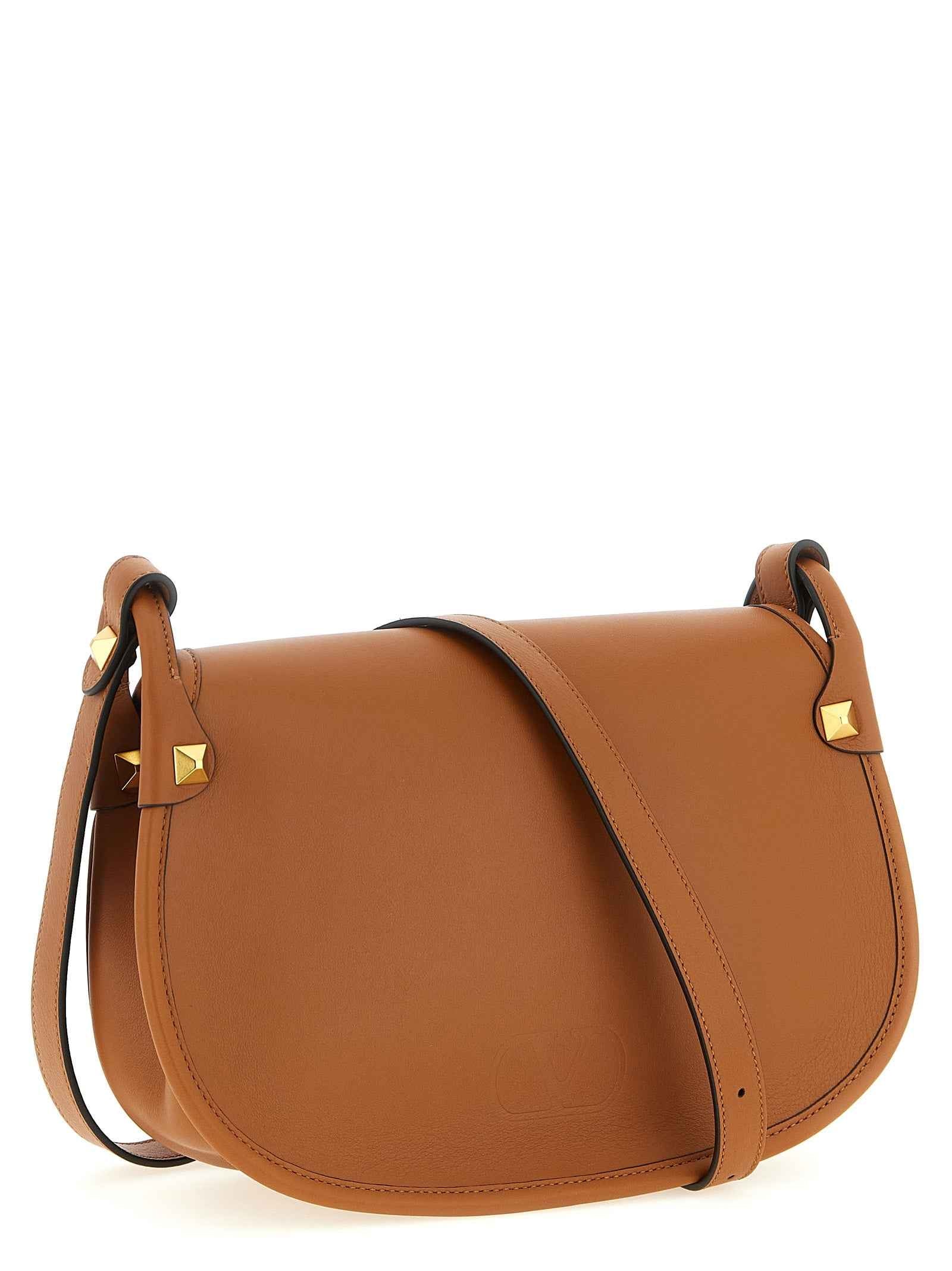 Valentino Garavani Brown Calfskin Shoulder Bag