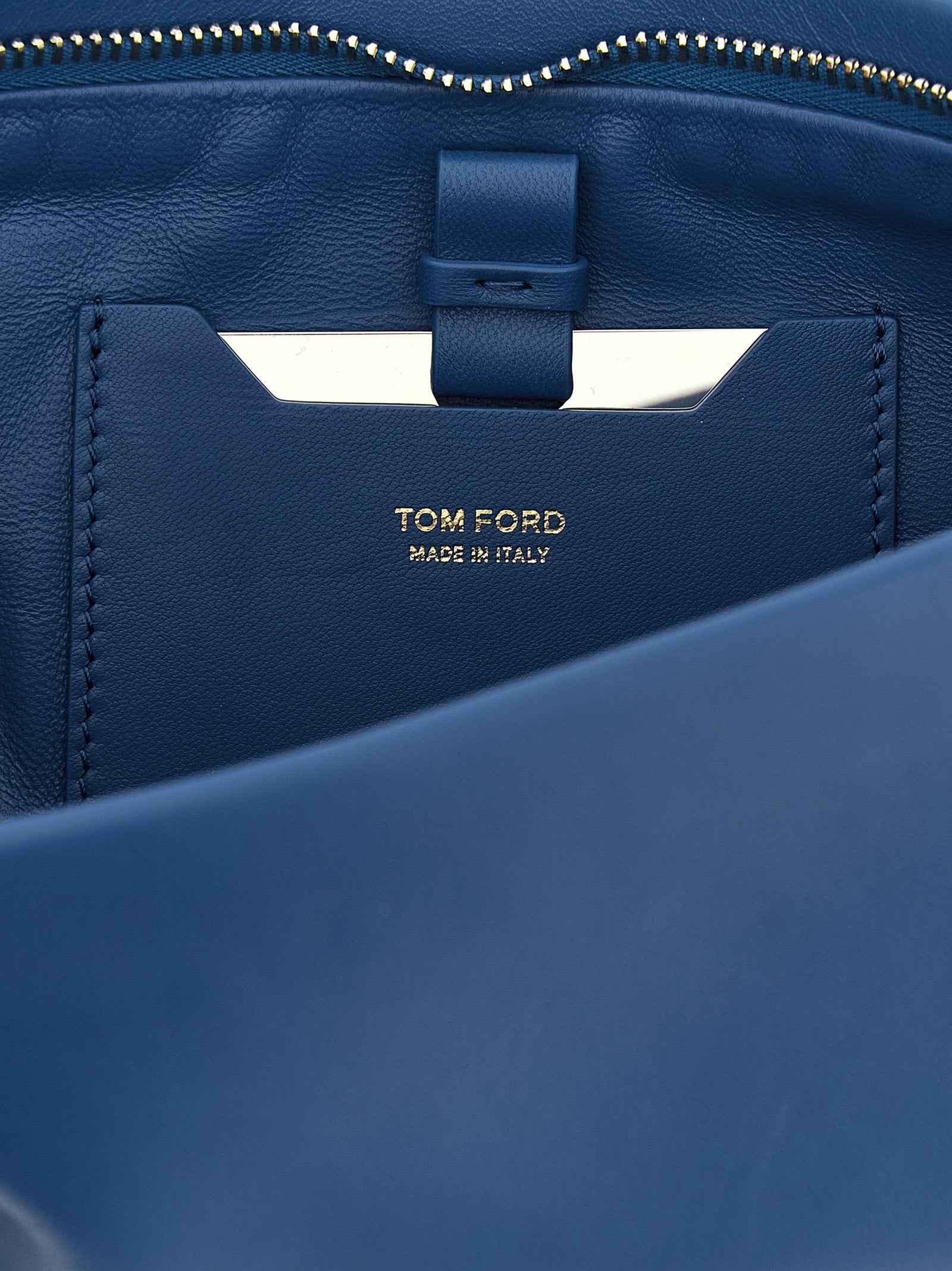 Tom Ford Blue Lambskin Clutch Bag