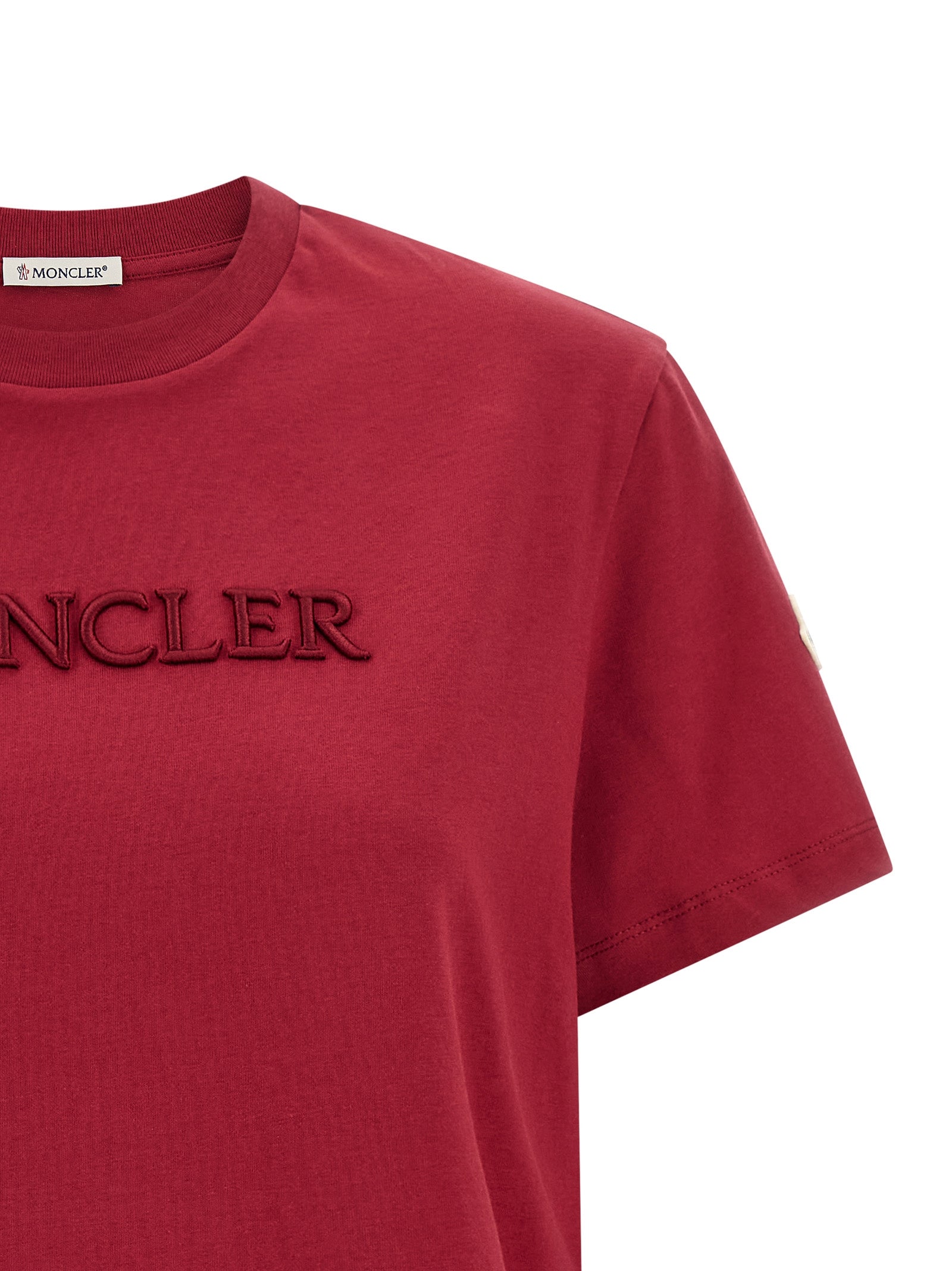 Moncler Red Cotton T-Shirt