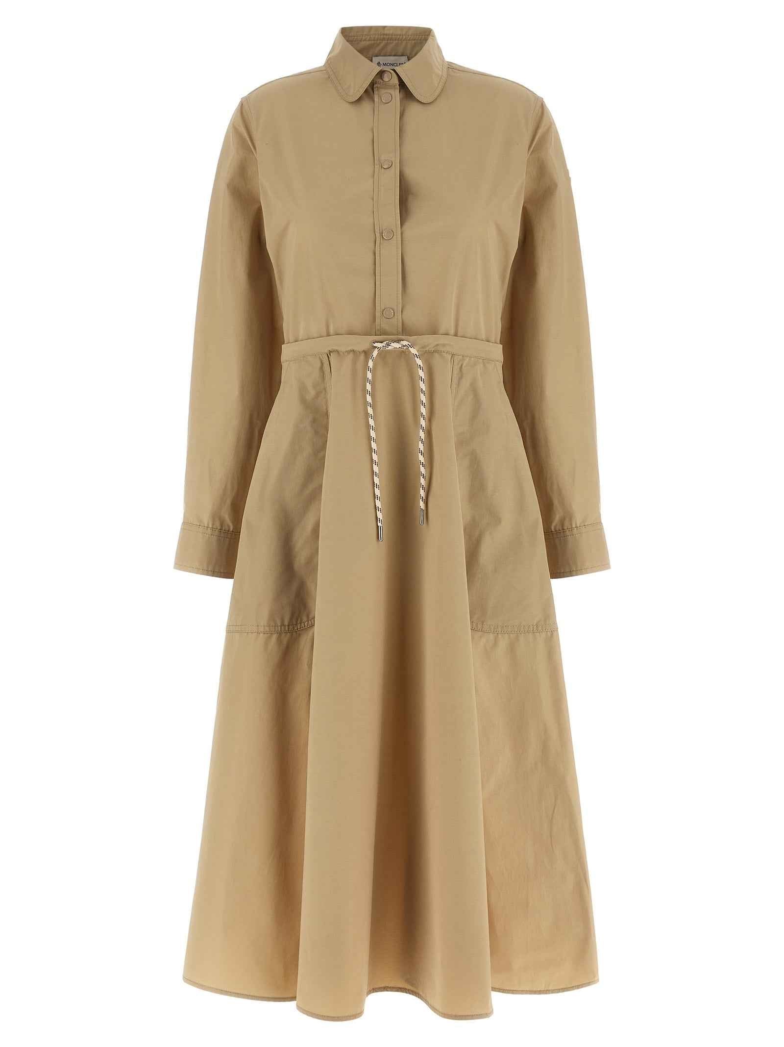 Moncler Beige Polyester Long Dress