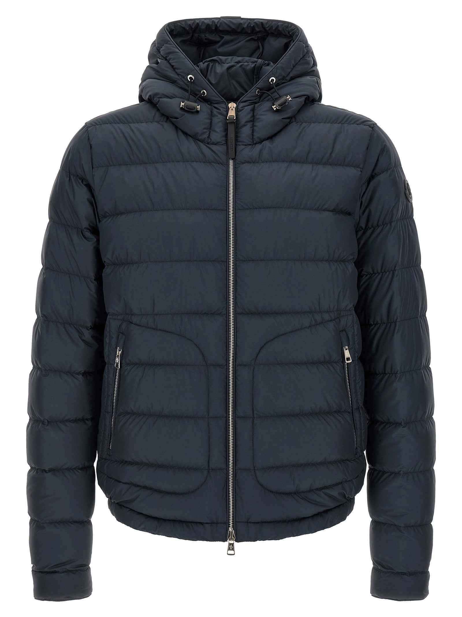 Moncler Blue Polyester Full-Length Jacket