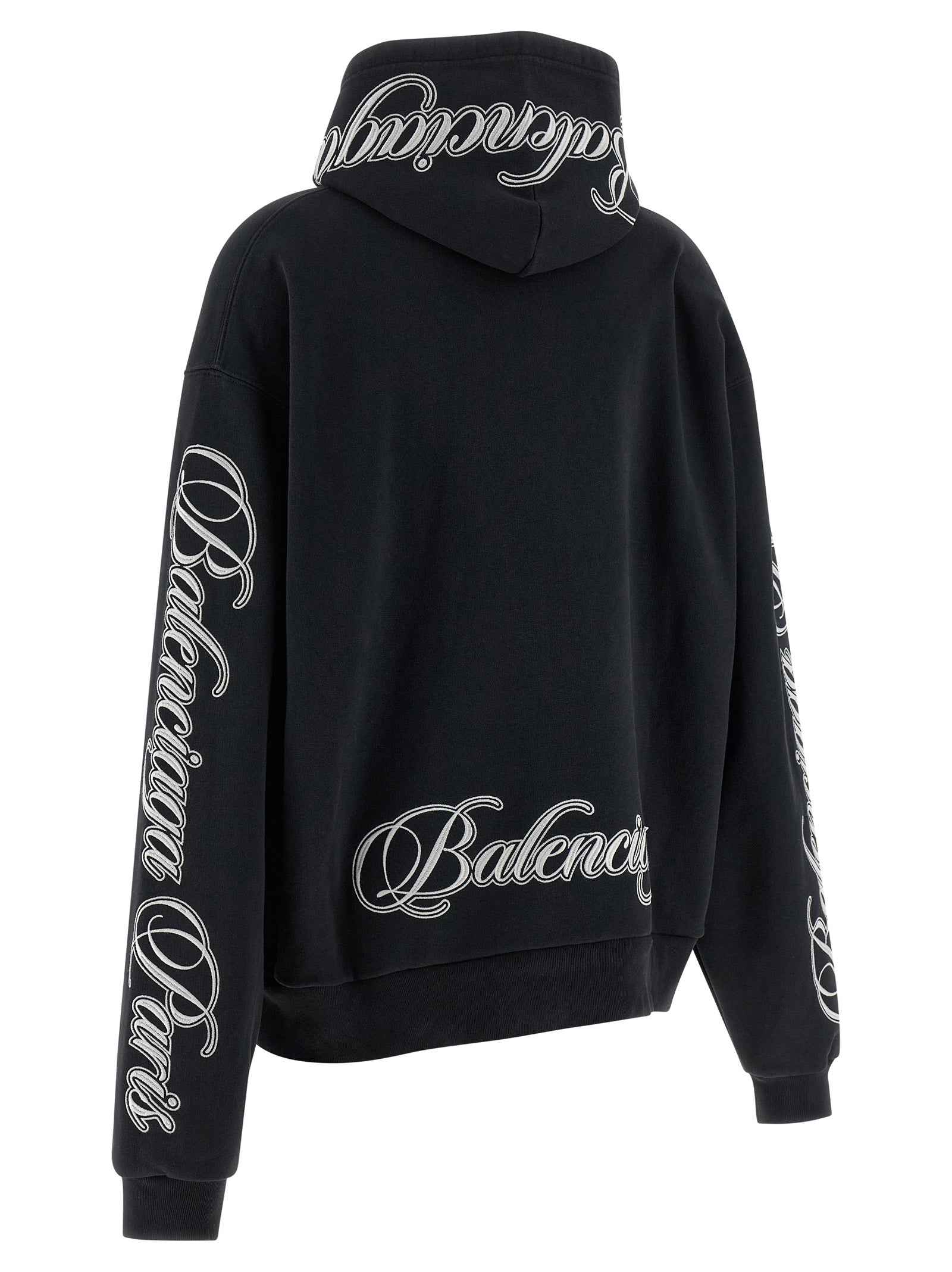 Balenciaga Black Cotton Hoodie
