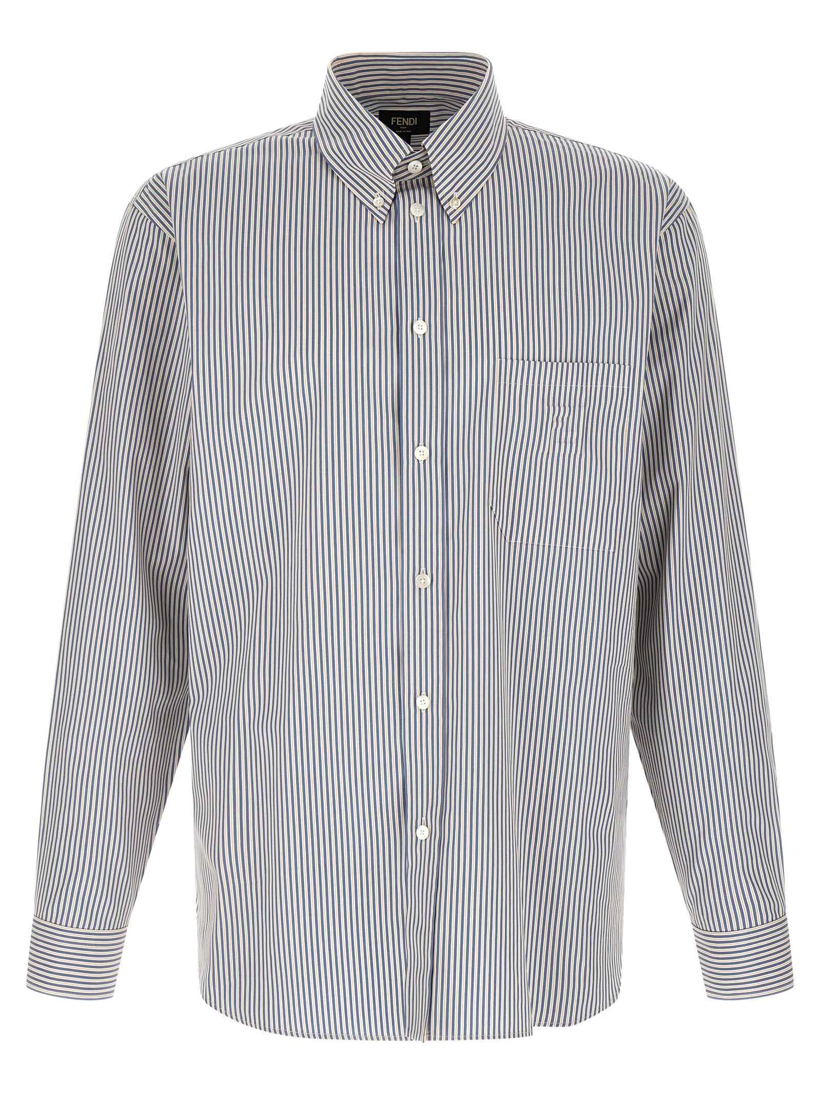 Fendi Blue Cotton Blouse