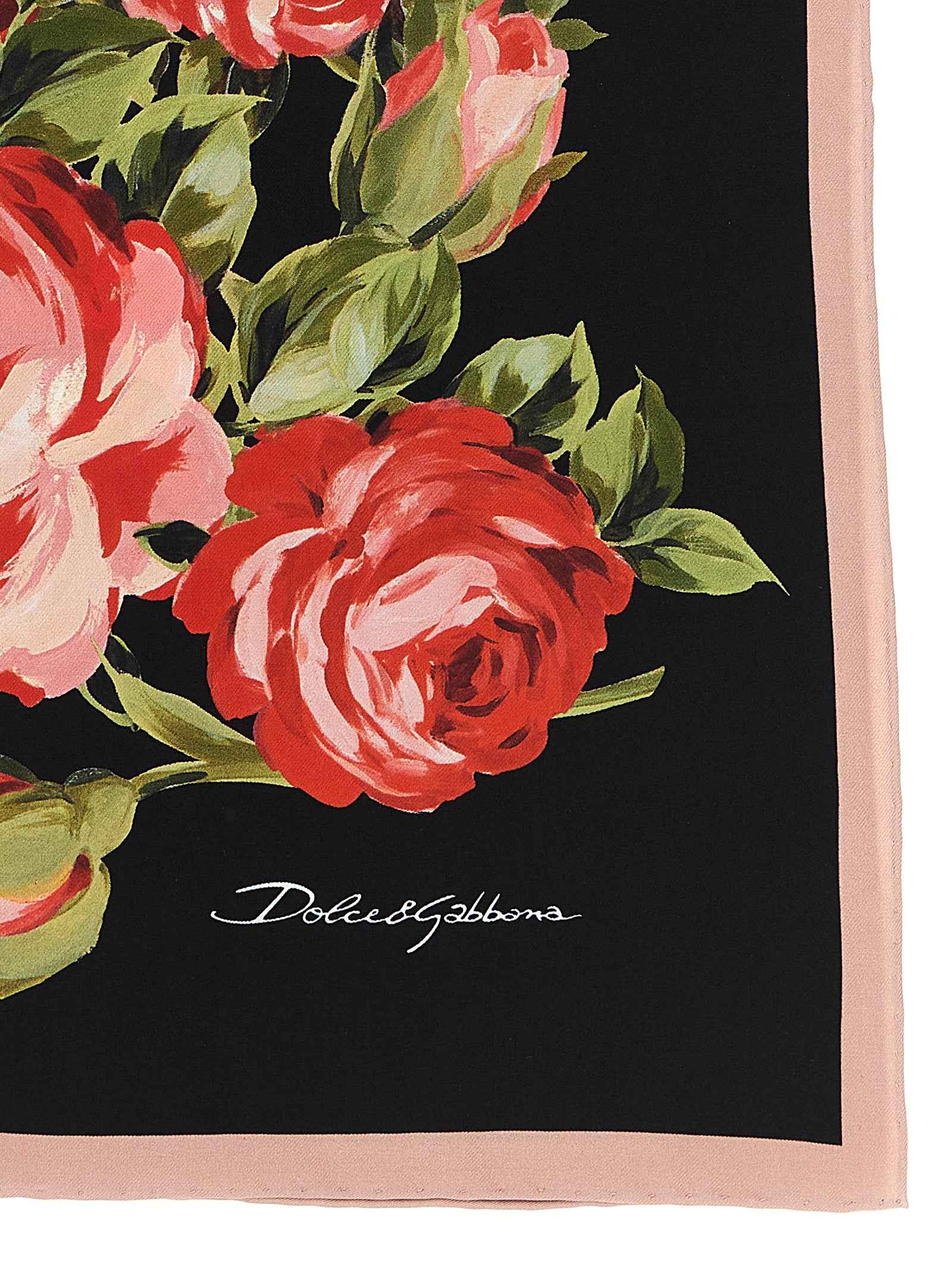 Dolce & Gabbana Black Silk Foulard