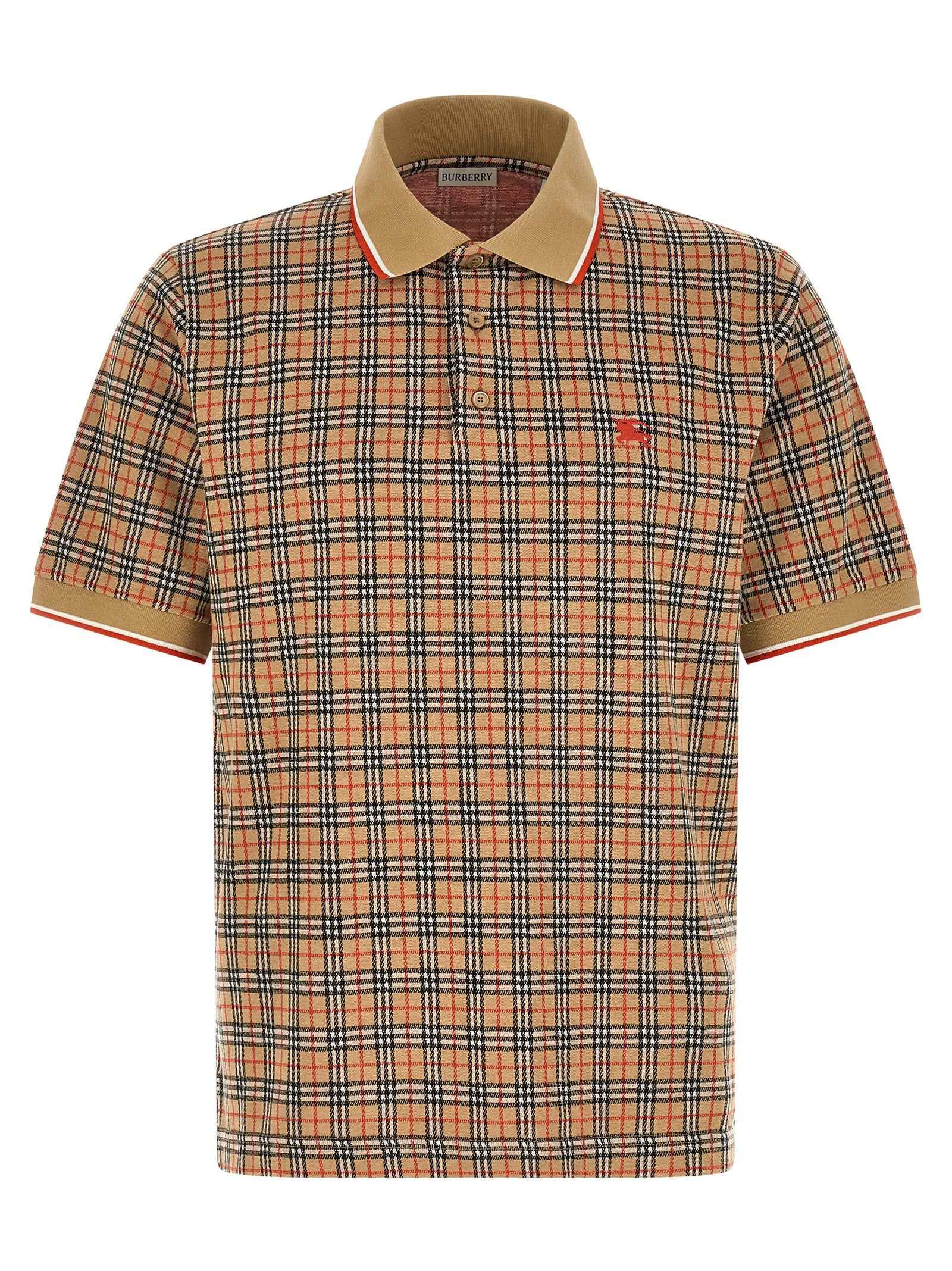 Burberry Beige Viscose Polo Shirt