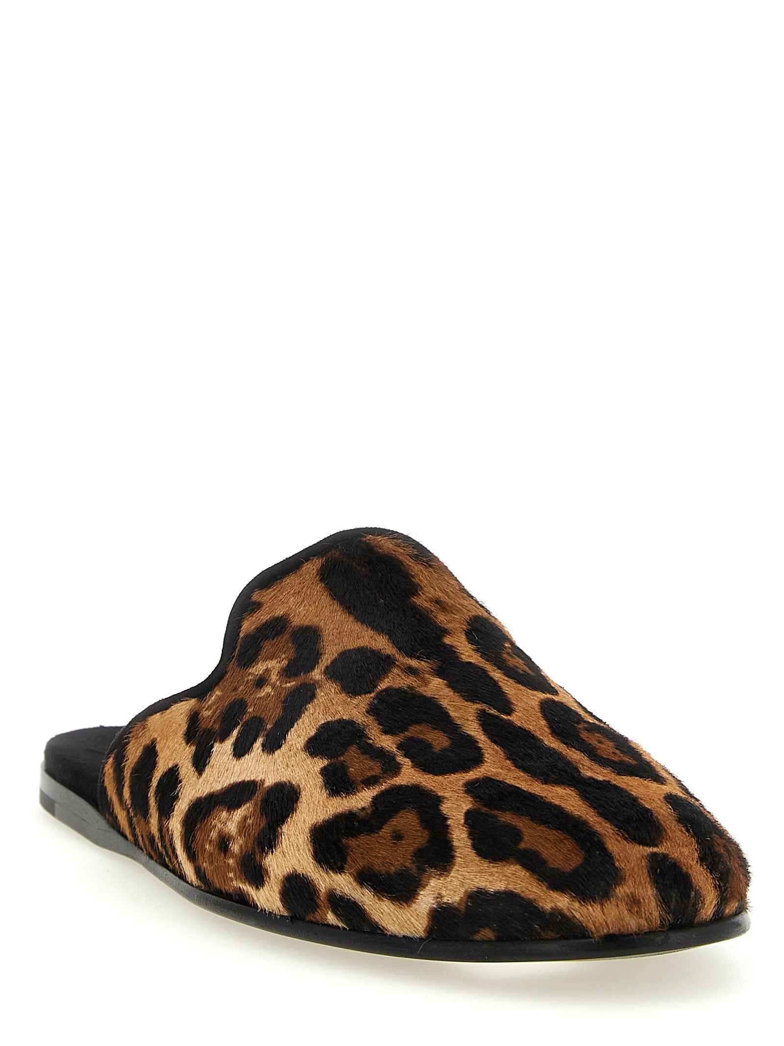 Dolce & Gabbana Brown Calfskin Flats