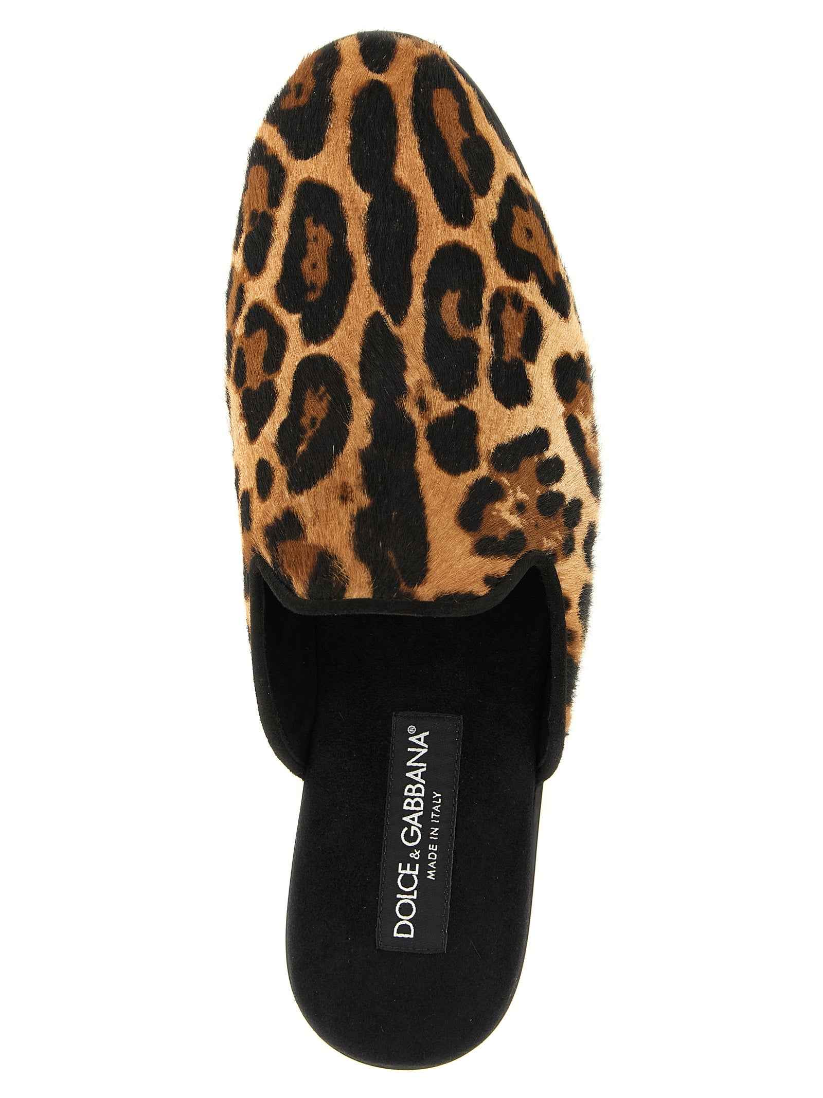 Dolce & Gabbana Brown Calfskin Flats