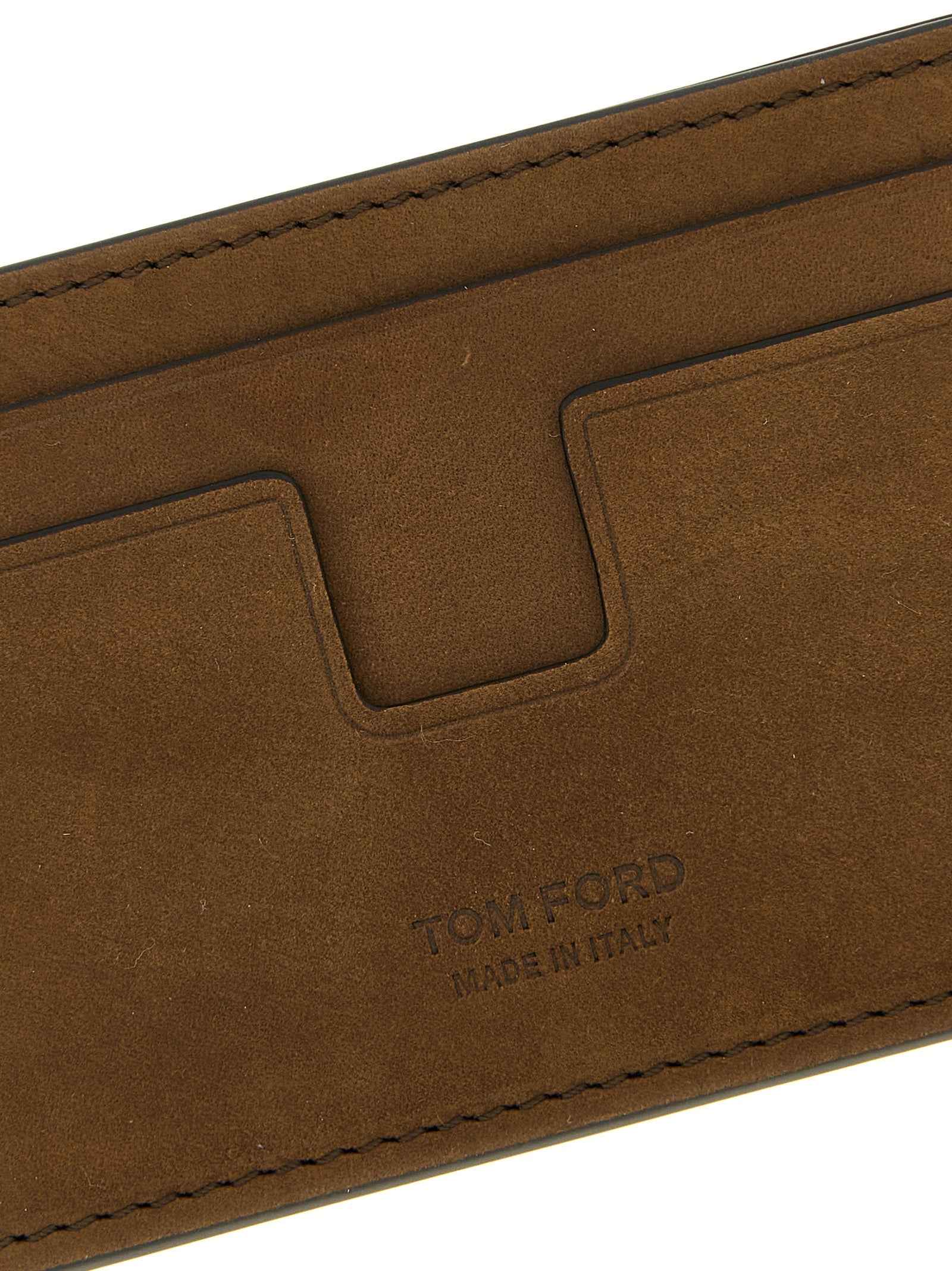 Tom Ford Brown Calfskin Cardholder