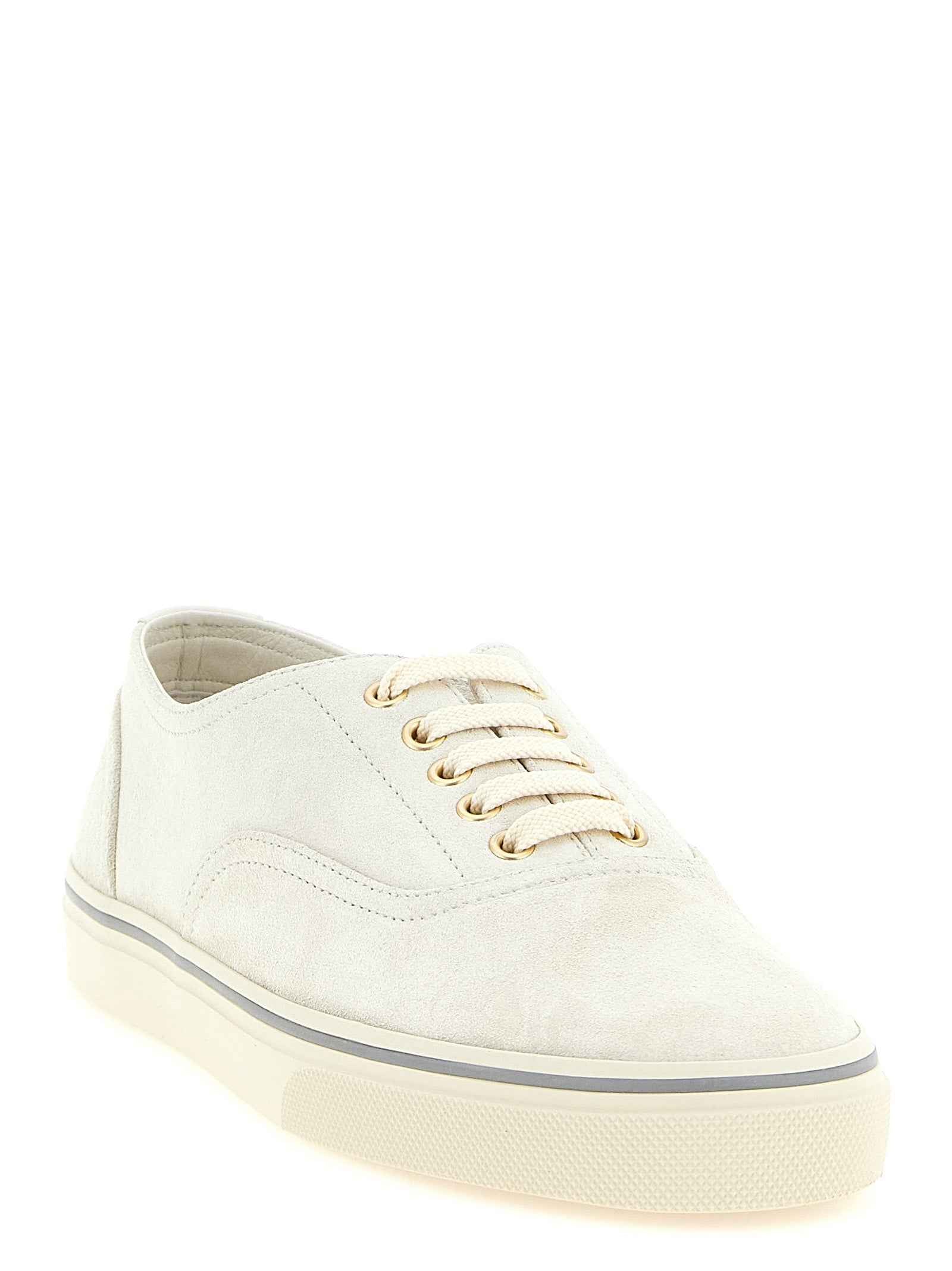 Brunello Cucinelli Beige Calfskin Low Top Sneakers