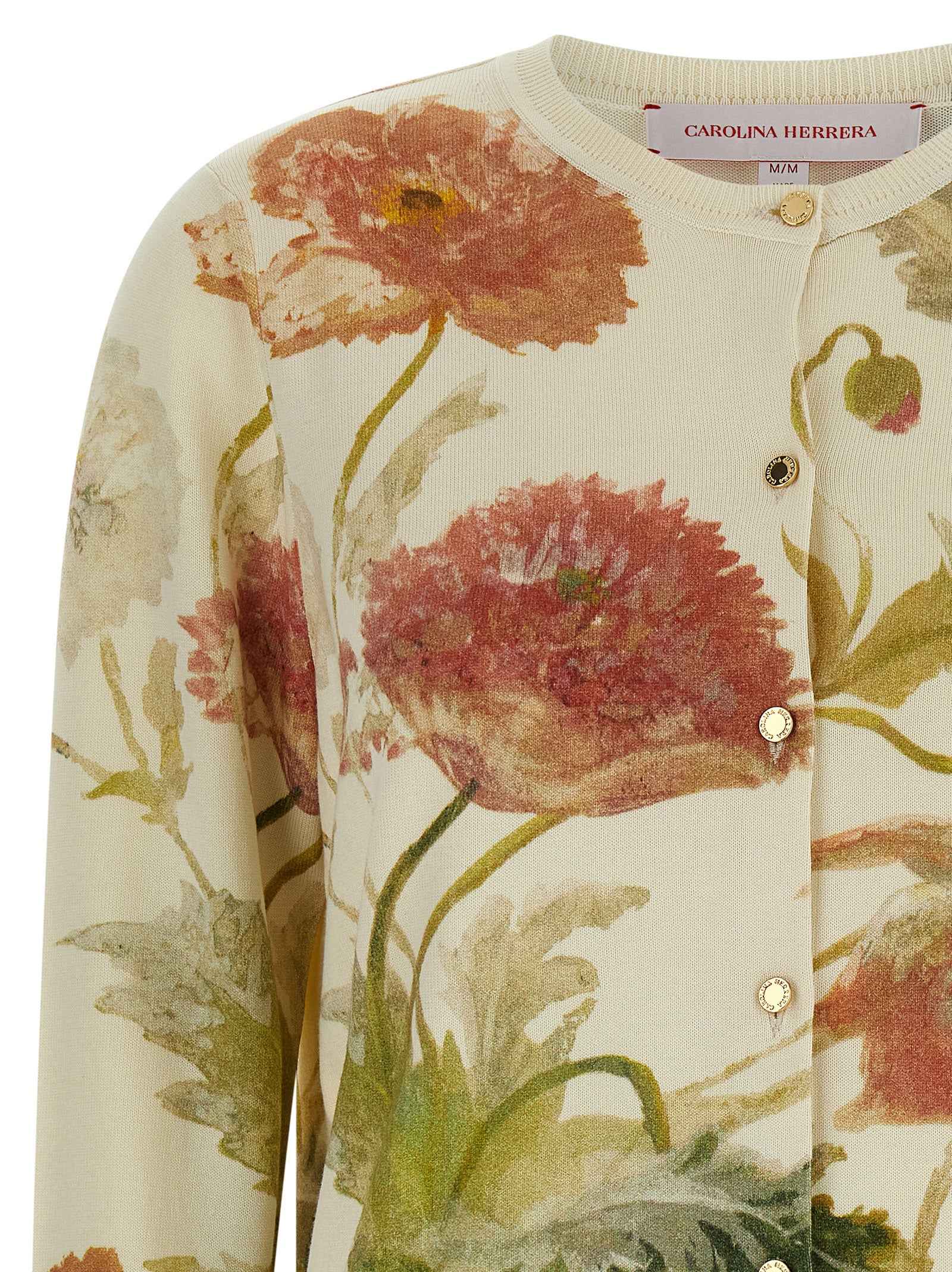 Carolina Herrera White Silk Cardigan
