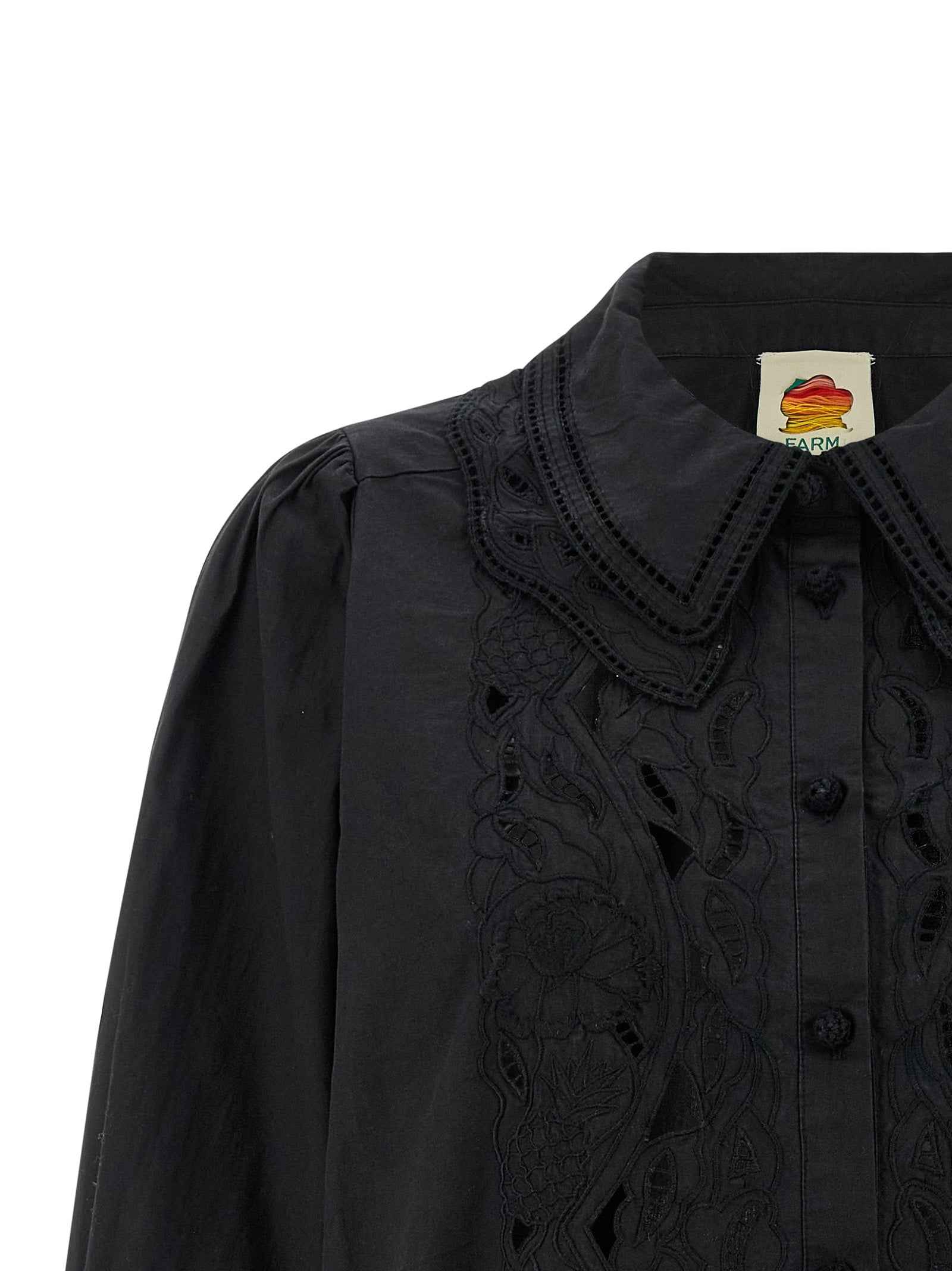 FARM RIO Black Cotton Blouse