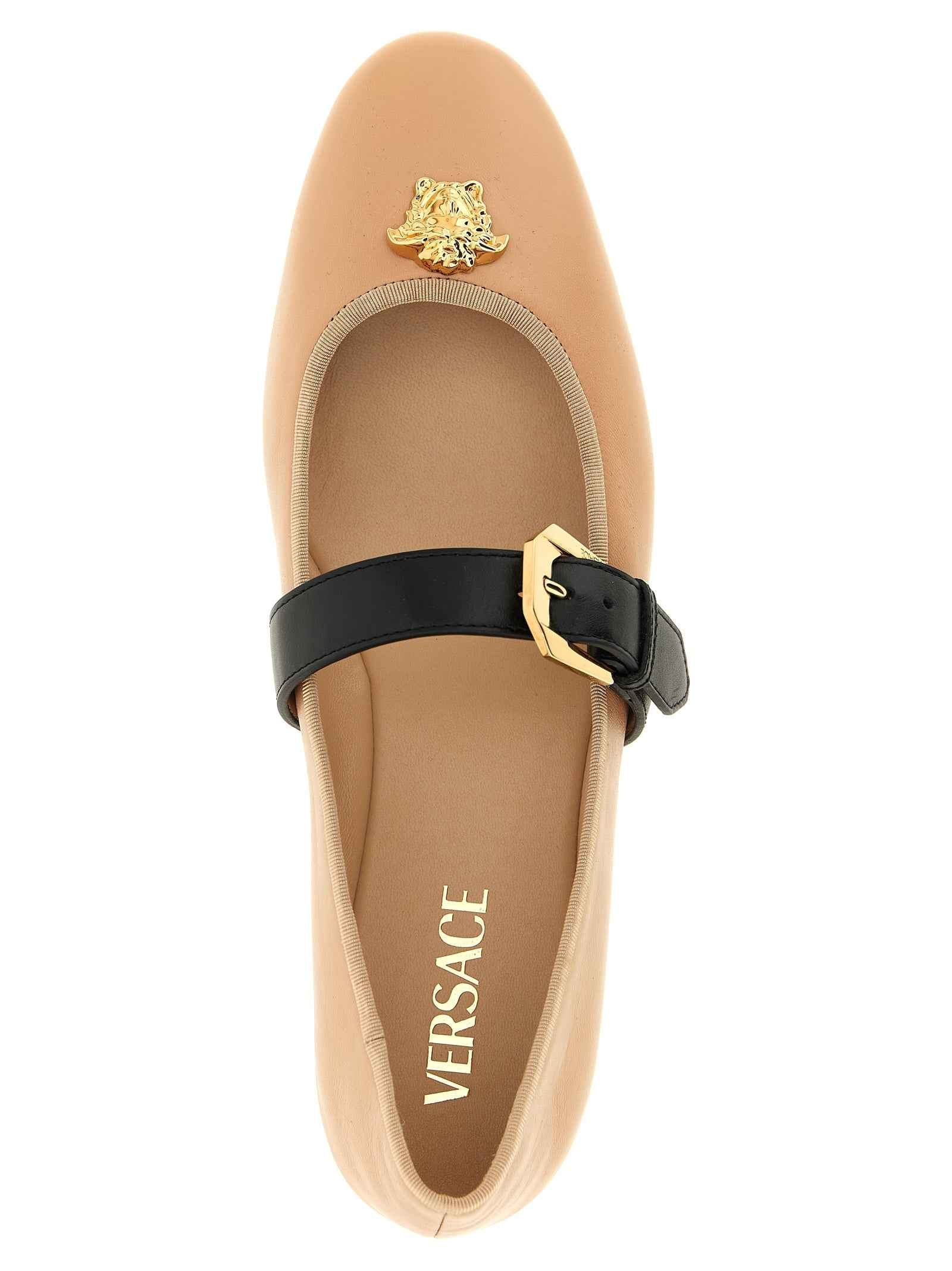 Versace Multicolor Lamb Leather Ballet Flats