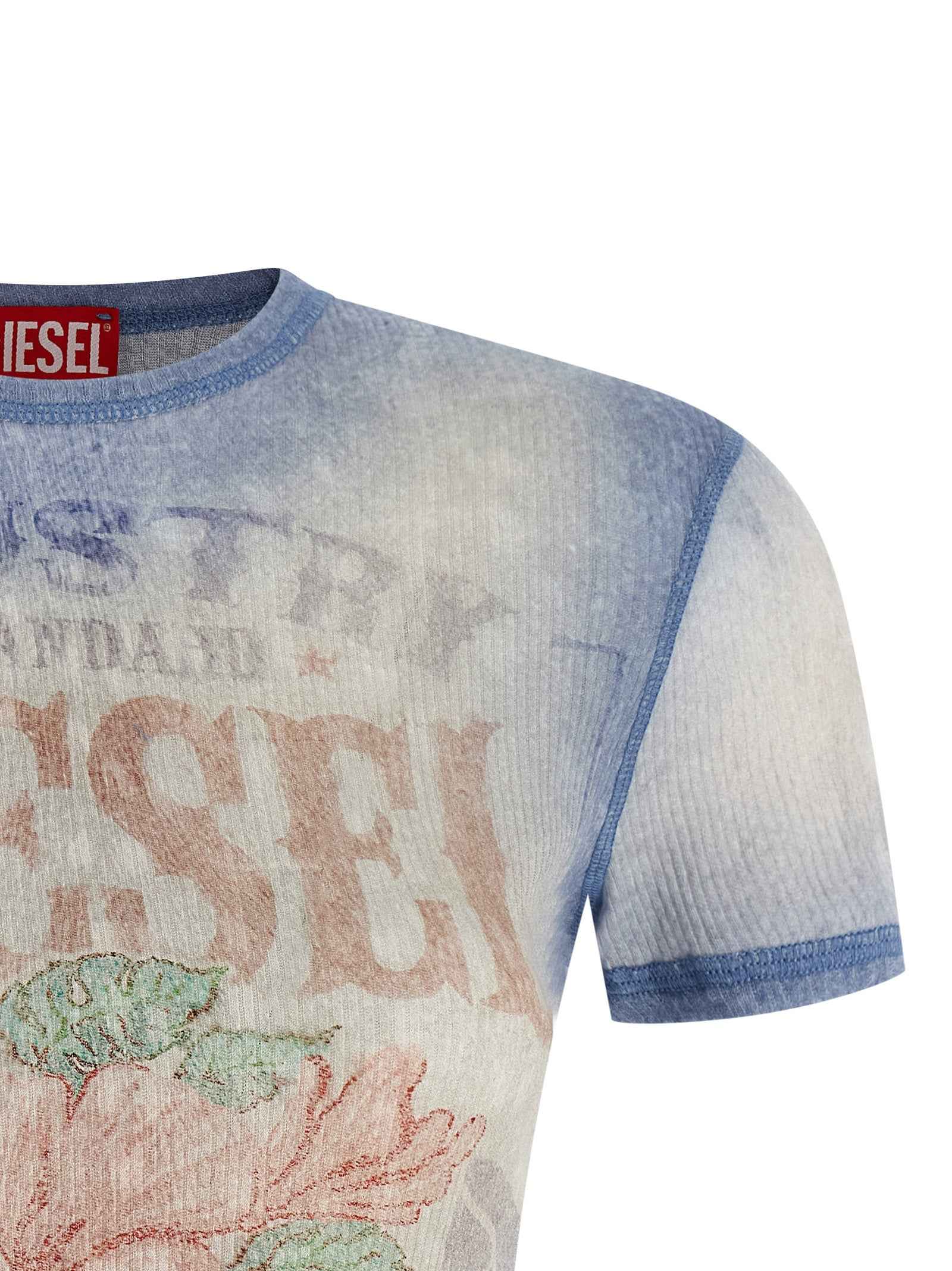 Diesel Blue Cotton T-Shirt