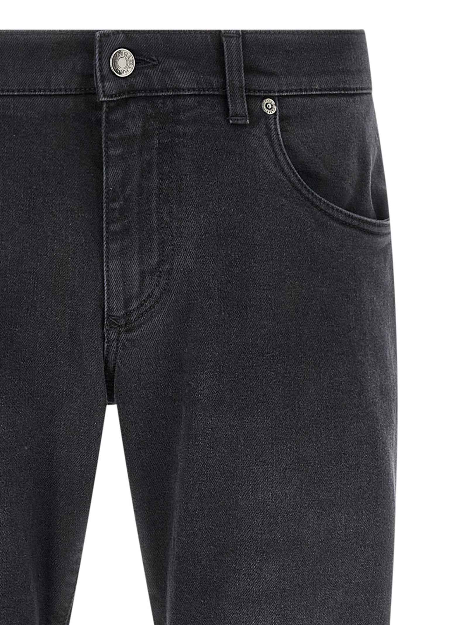 Dolce & Gabbana Black Cotton Straight-Leg Jeans