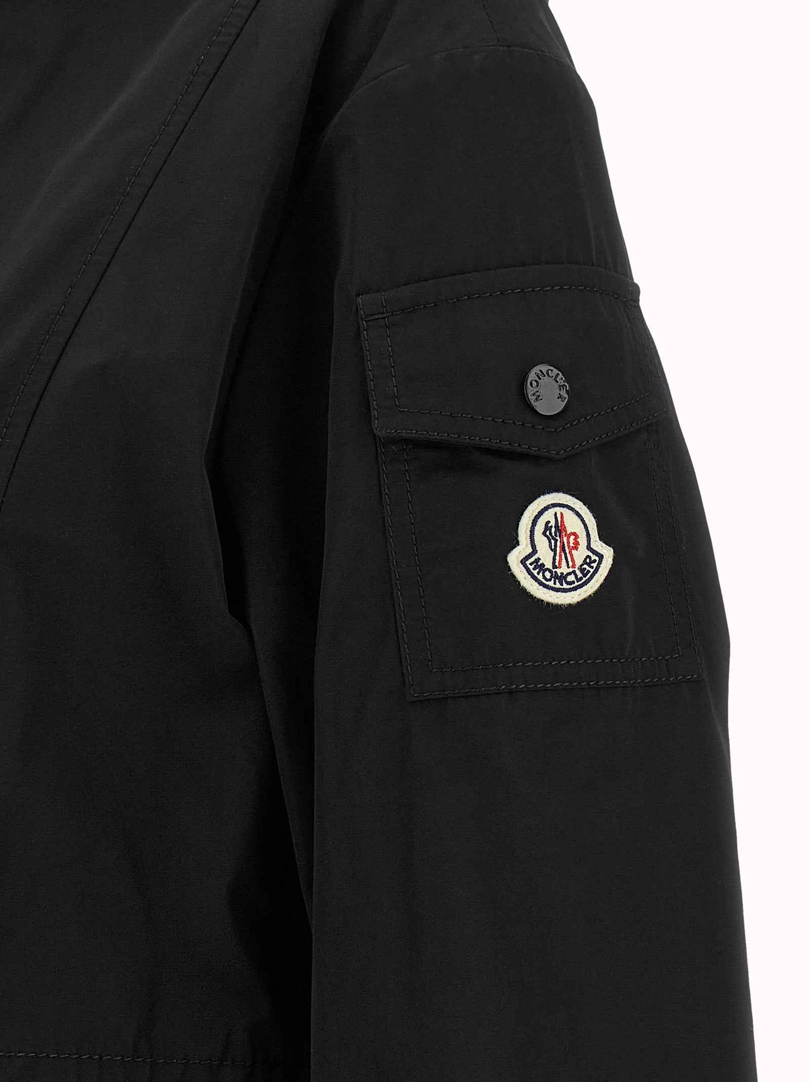 Moncler Black Polyester Parka