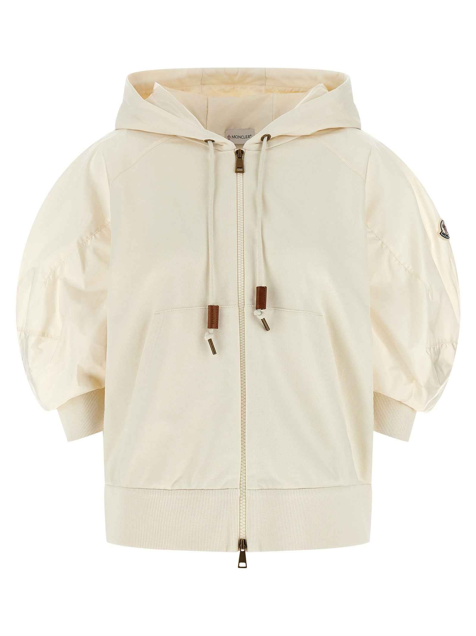 Moncler White Cotton Hoodie