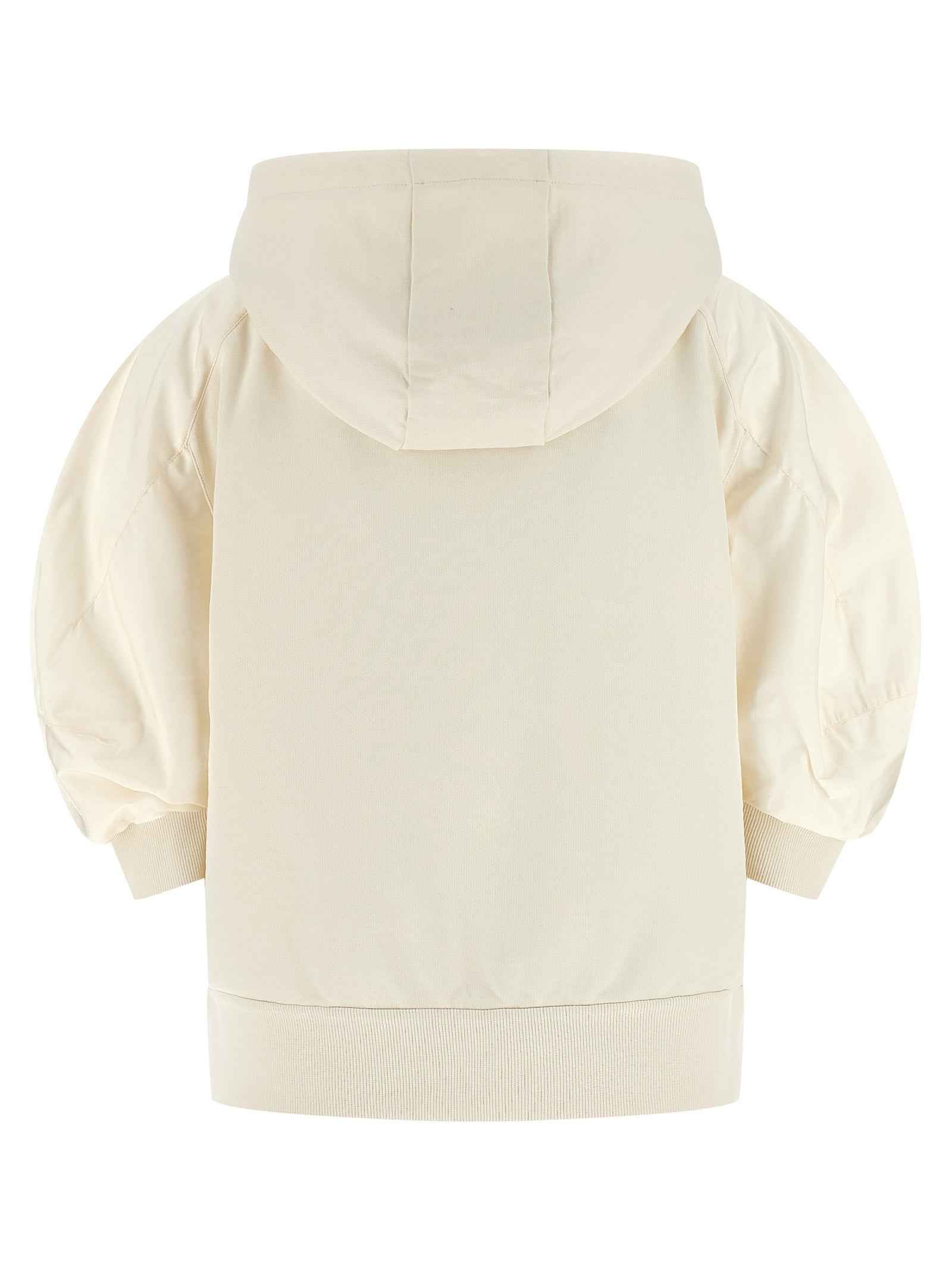 Moncler White Cotton Hoodie