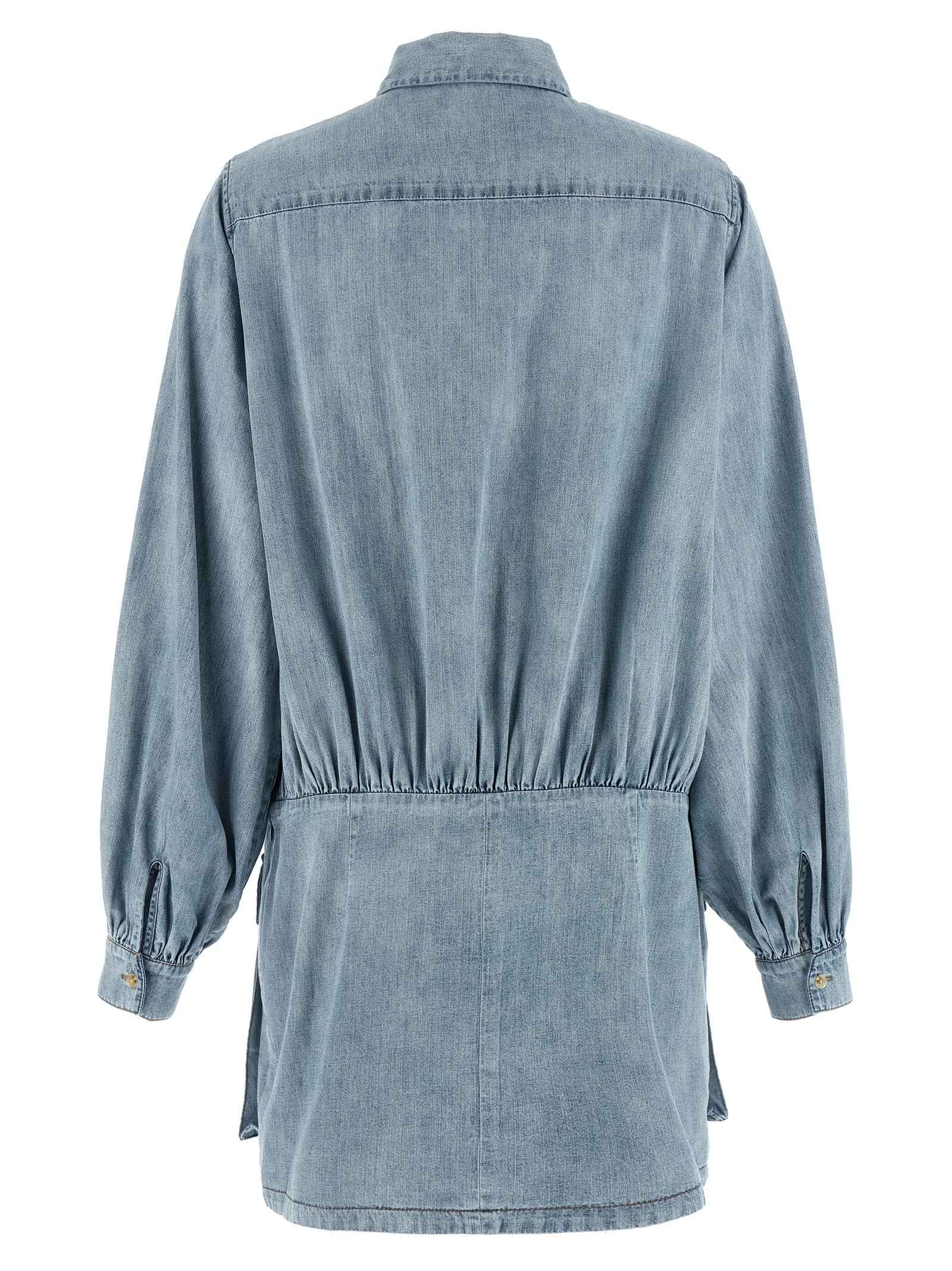 7 For All Mankind Blue Cotton Short Dress