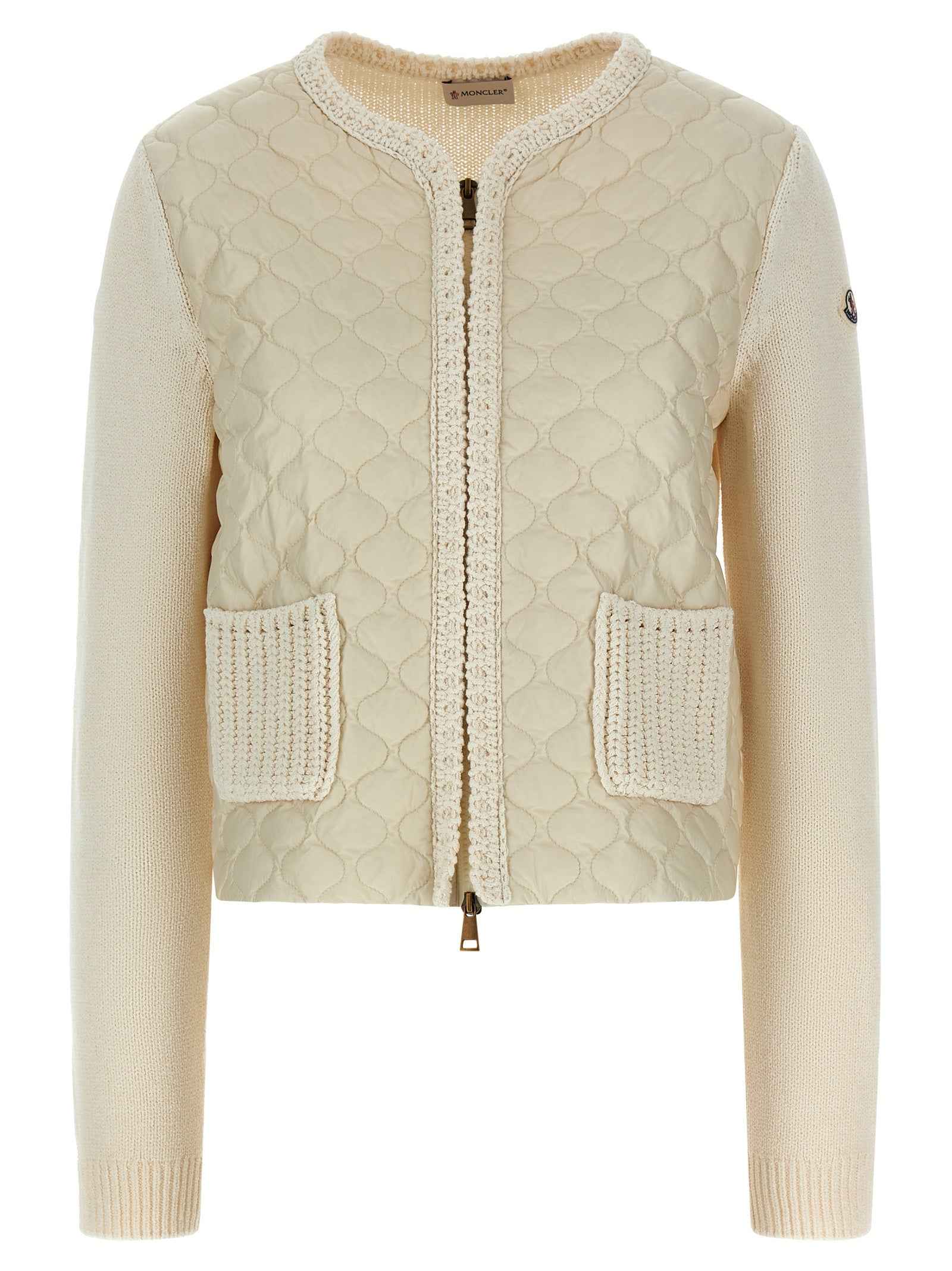 Moncler Beige Cotton Cardigan