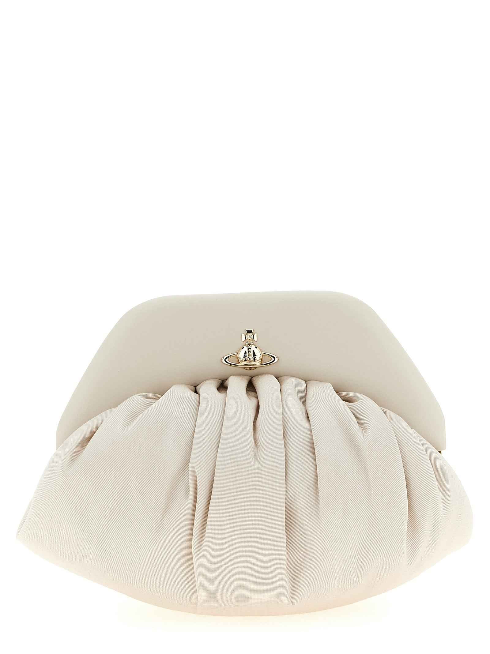 Vivienne Westwood Beige Viscose Clutch Bag