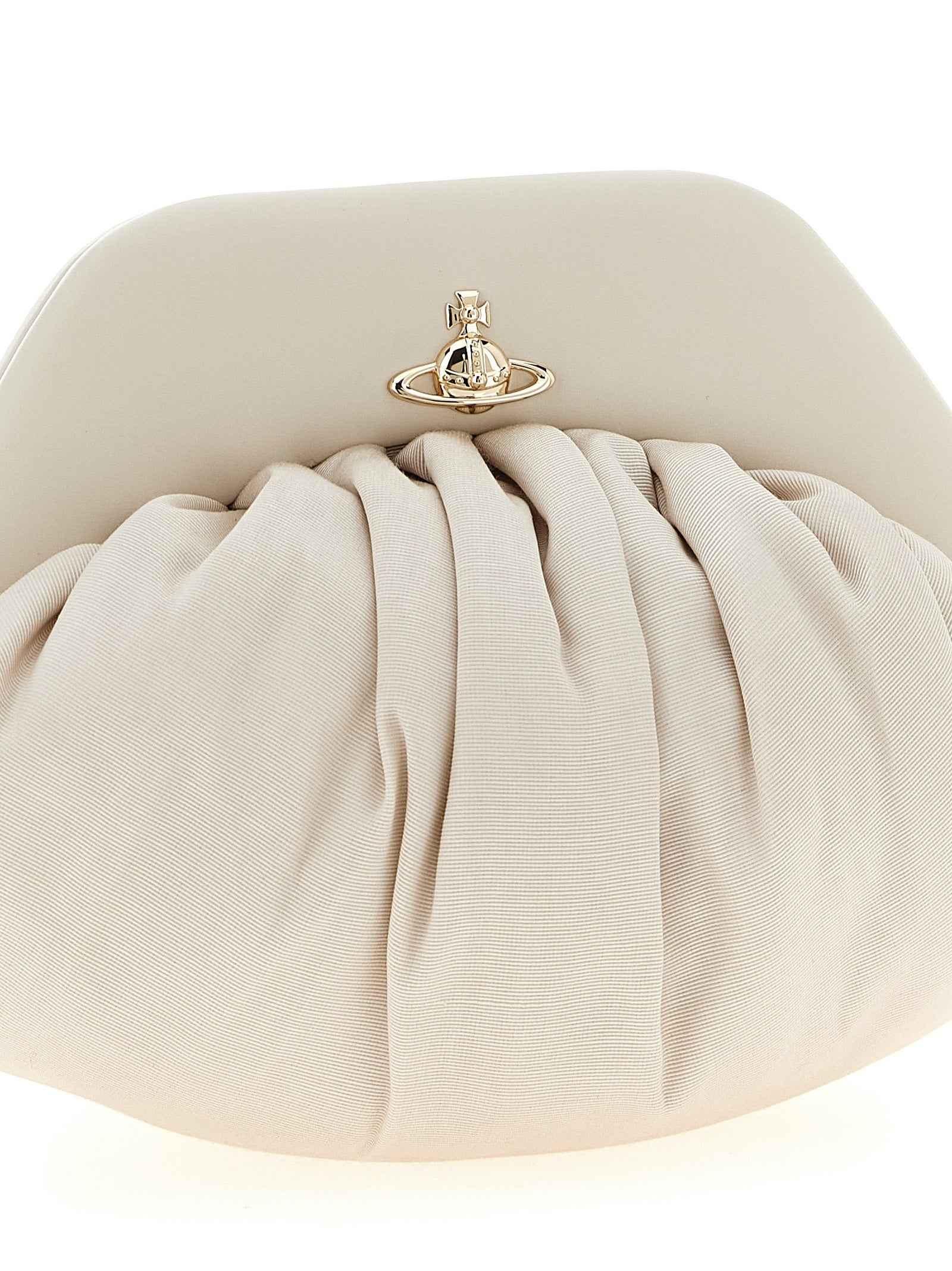 Vivienne Westwood Beige Viscose Clutch Bag