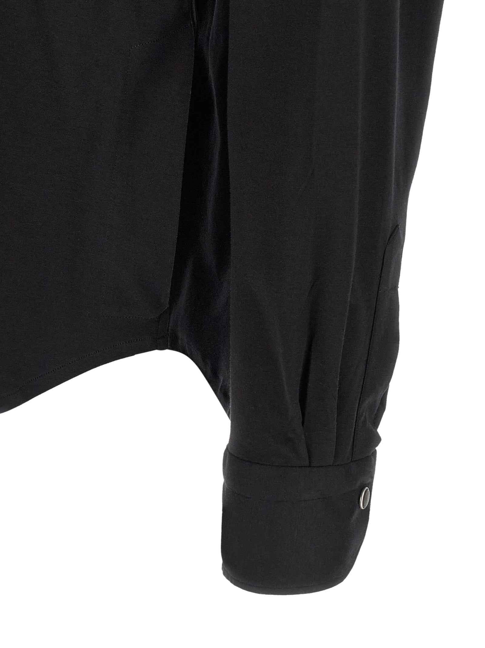 Kiton Black Cotton Blouse