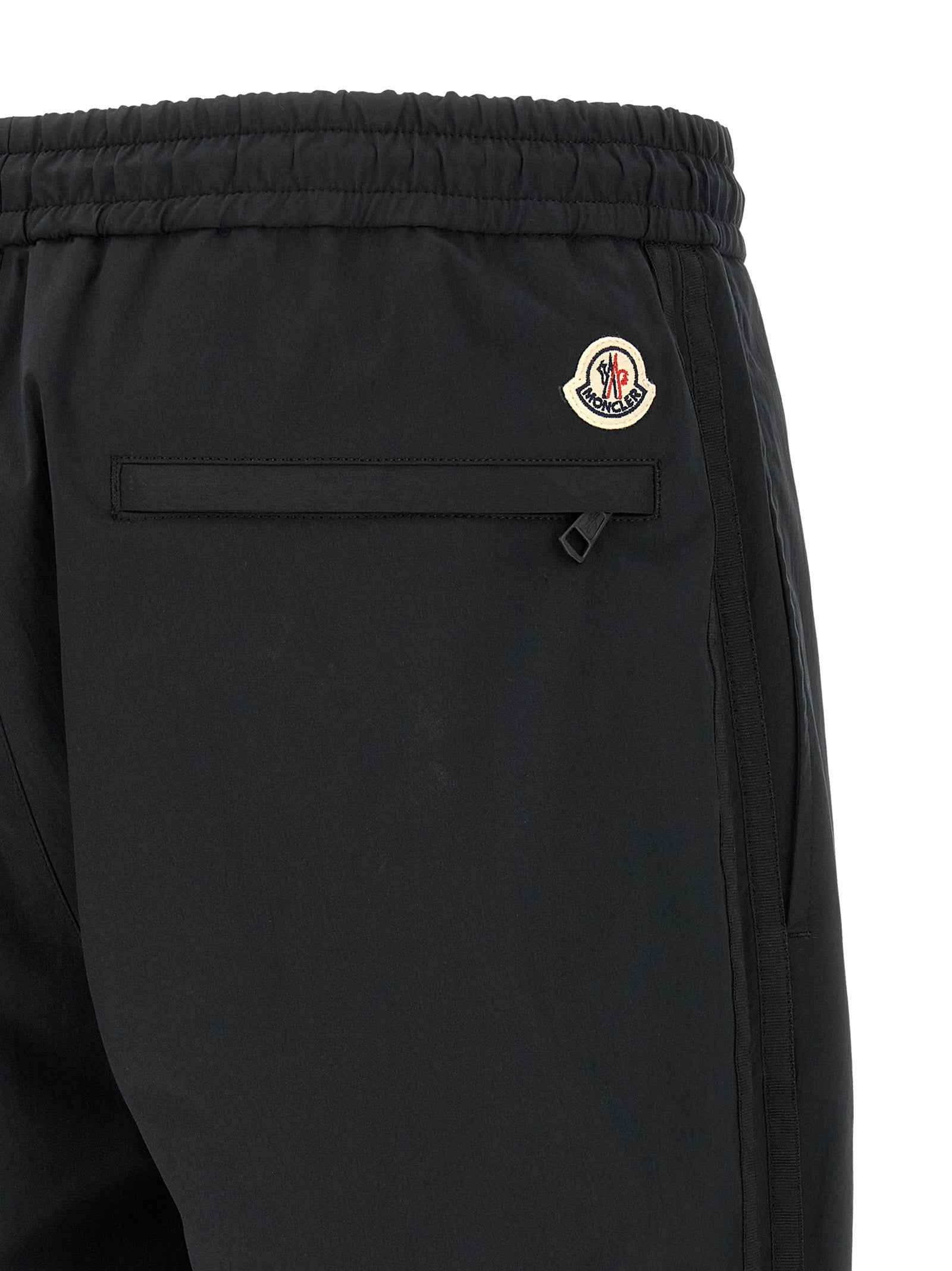Moncler Black Polyester Joggers (Workout Pants)