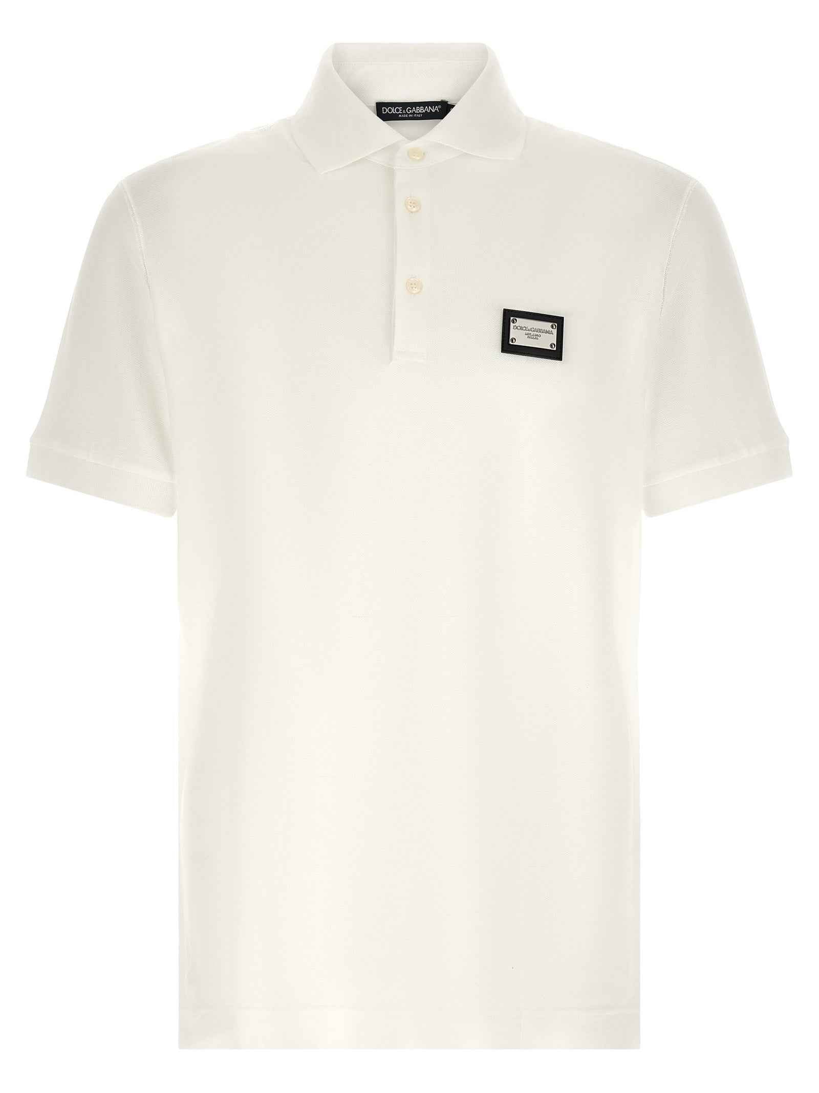 Dolce & Gabbana White Cotton Polo Shirt