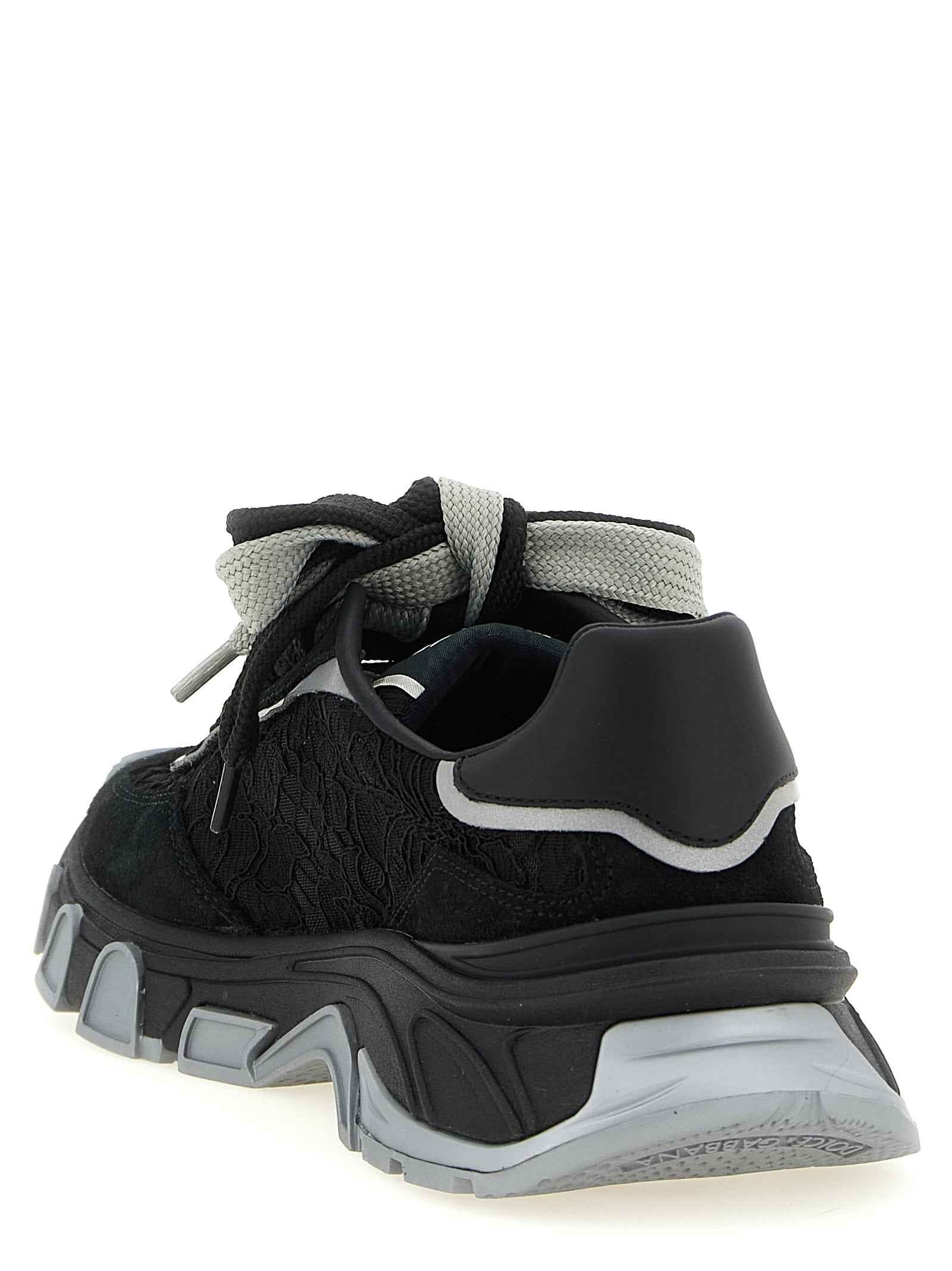 Dolce & Gabbana Black Polyamide Athletic Sneakers