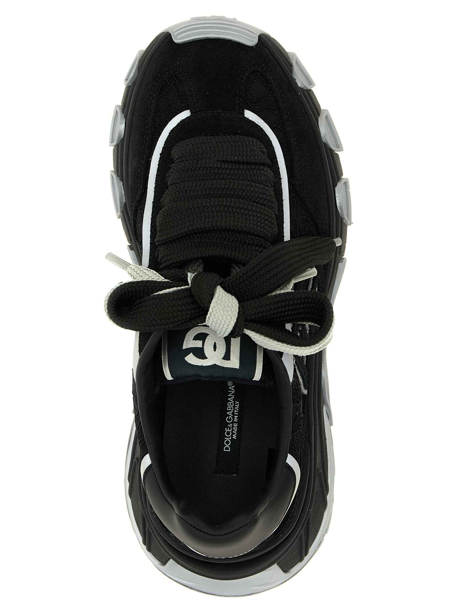 Dolce & Gabbana Black Polyamide Athletic Sneakers