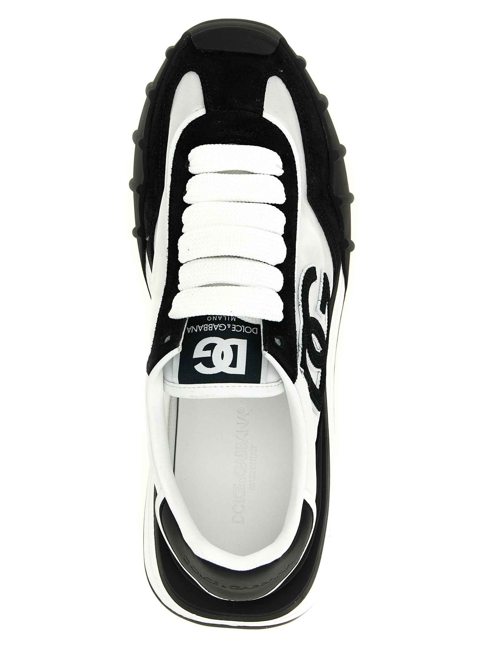 Dolce & Gabbana Bicolor Polyamide Athletic Sneakers