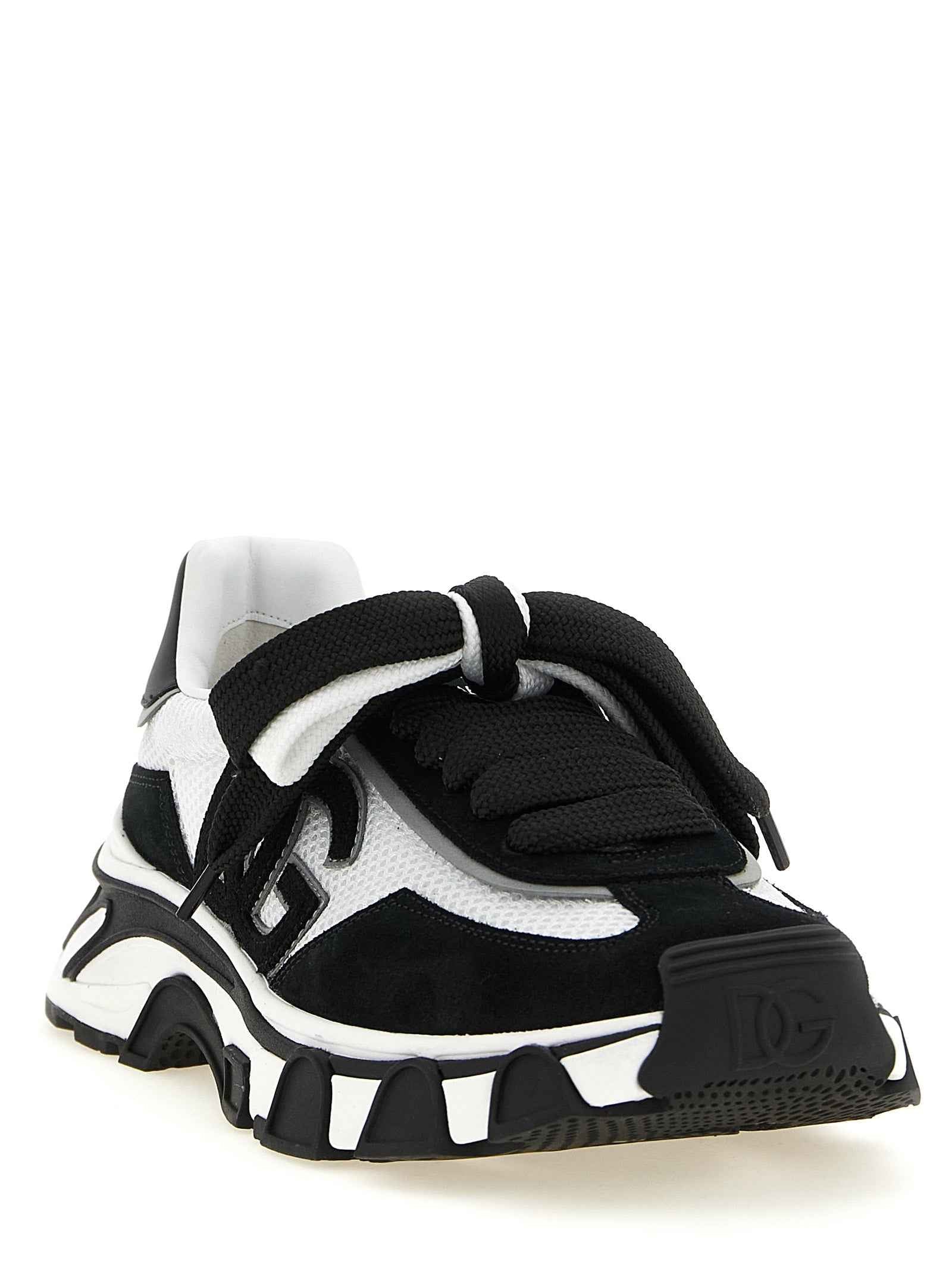 Dolce & Gabbana Bicolor Polyester Athletic Sneakers