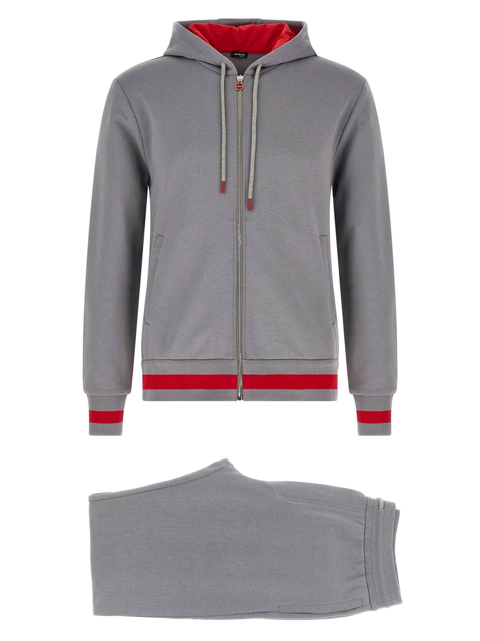 Kiton Gray Cotton Sweatsuit