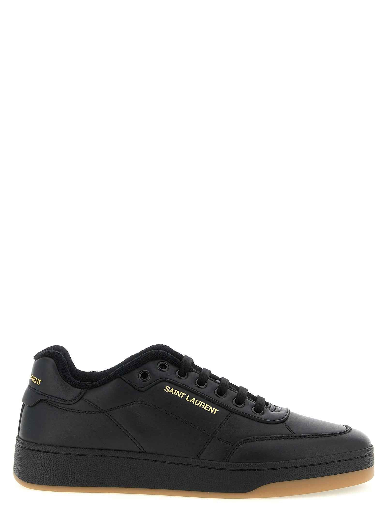 Saint Laurent Black Calfskin Low Top Sneakers