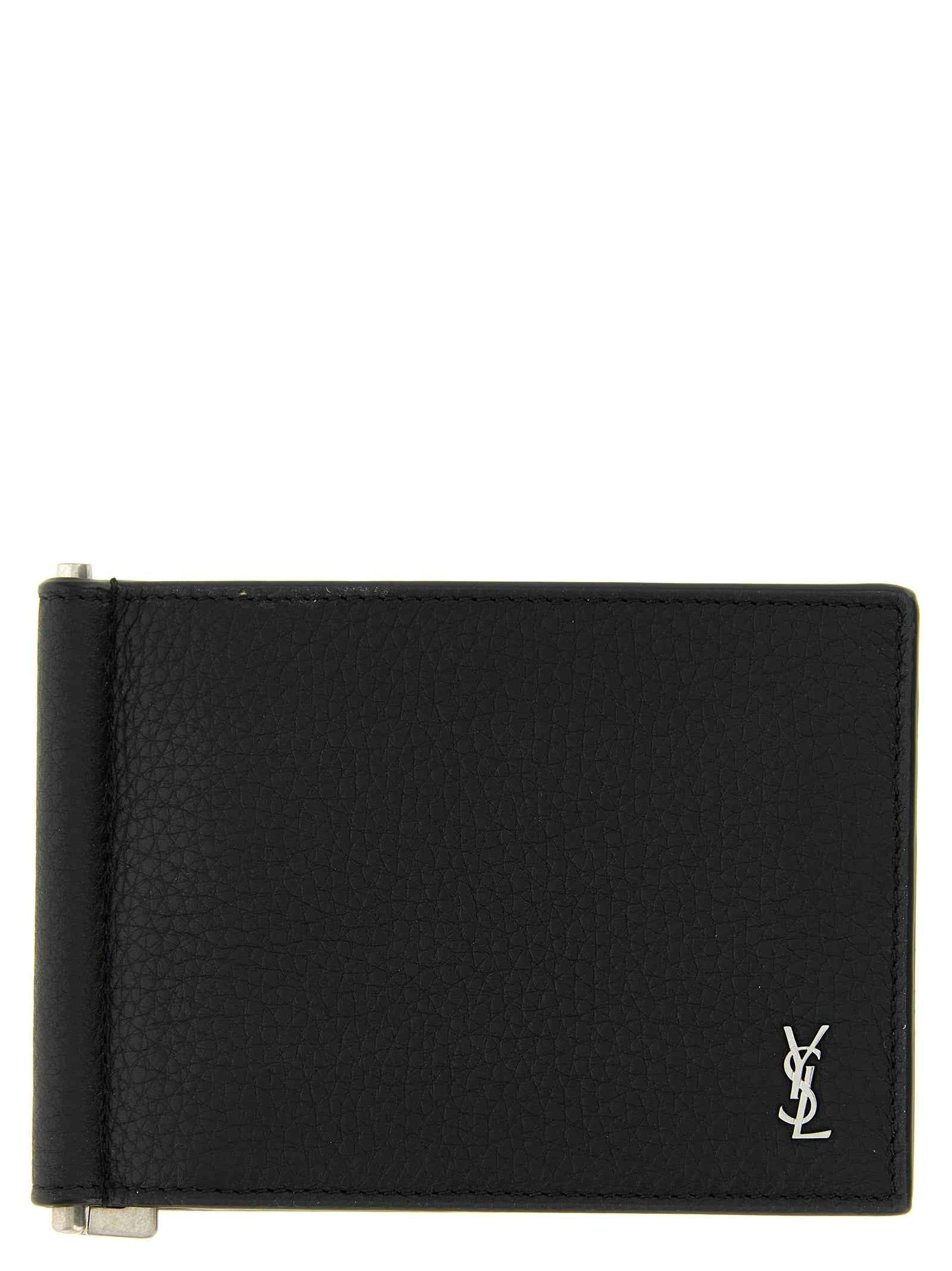 Saint Laurent Black Calfskin Money Clip