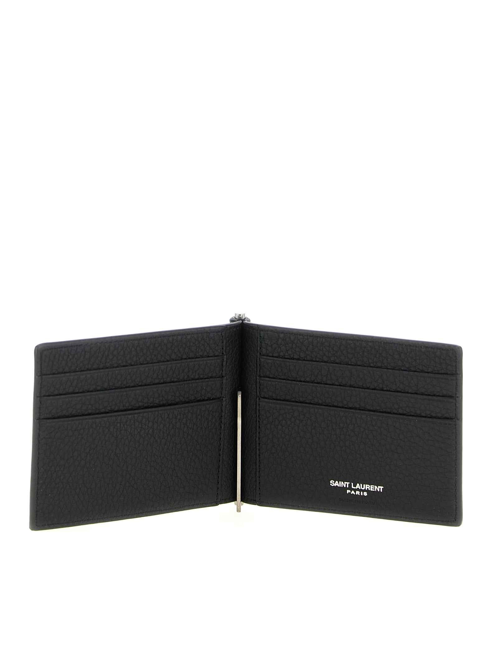 Saint Laurent Black Calfskin Money Clip