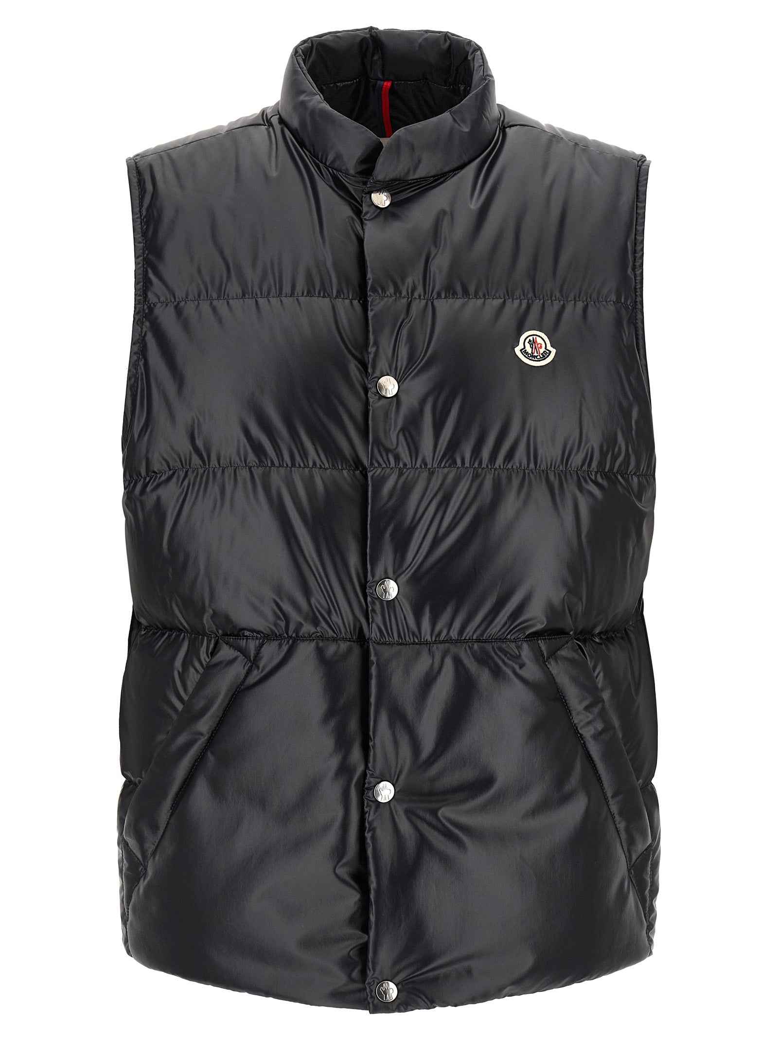 Moncler Blue Polyester Sleeveless Jacket