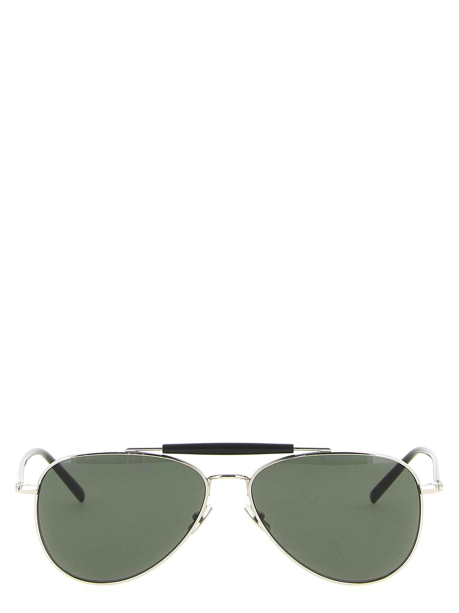 Saint Laurent Silver Acetate Sunglasses