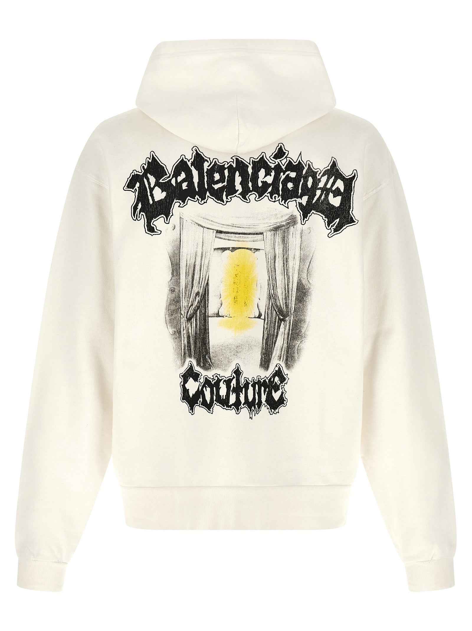 Balenciaga White Cotton Sweatshirt
