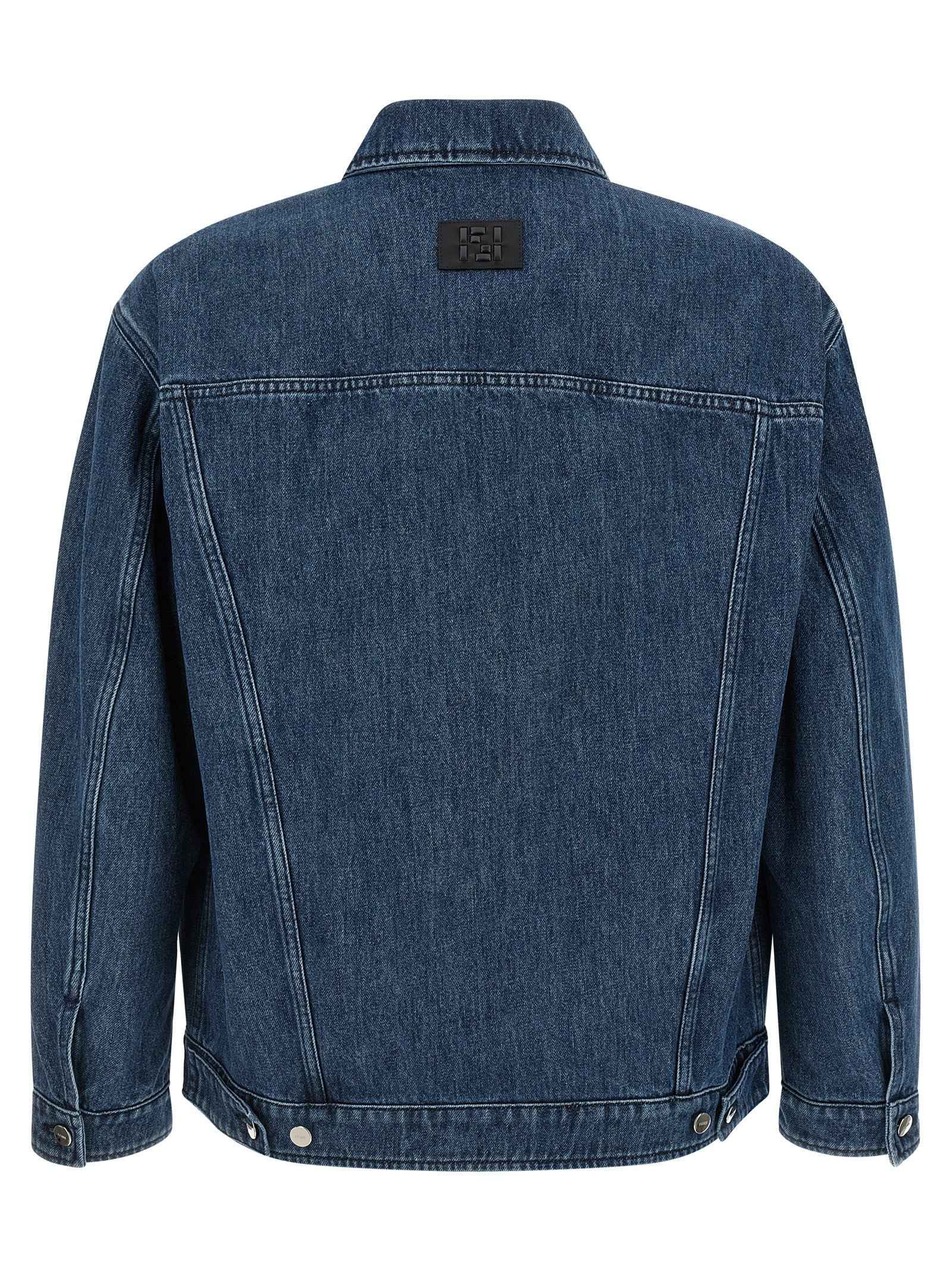 Fendi Blue Cotton Denim Jacket