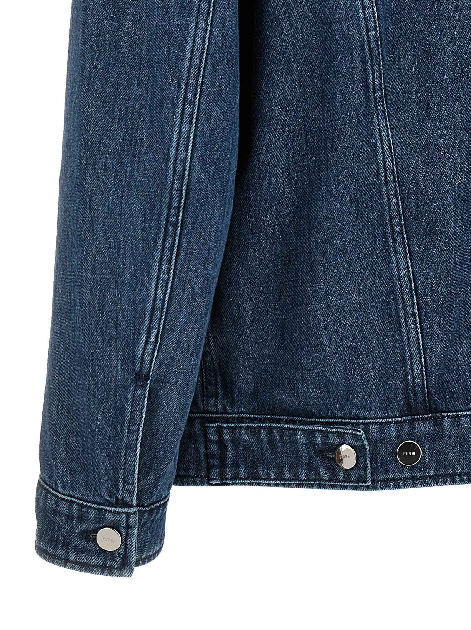 Fendi Blue Cotton Denim Jacket