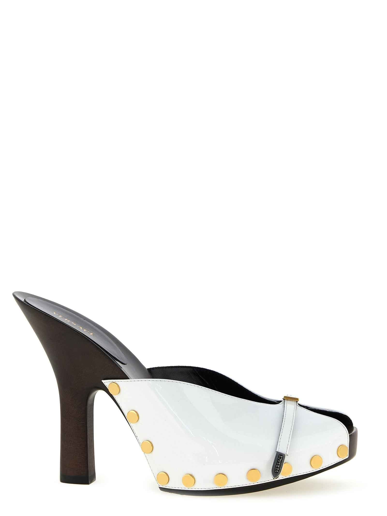 Versace Bicolor Calfskin High Heel Pumps