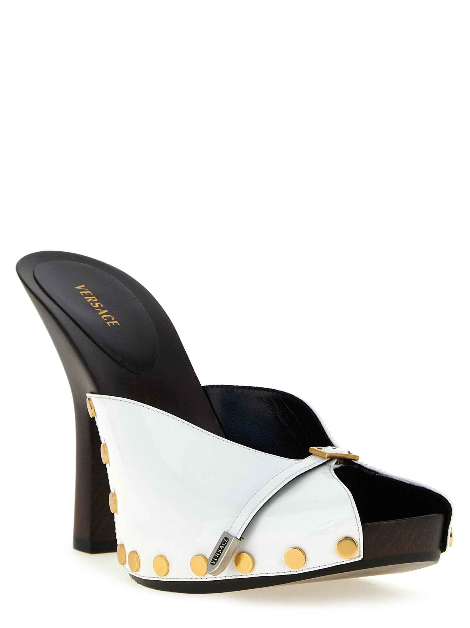 Versace Bicolor Calfskin High Heel Pumps