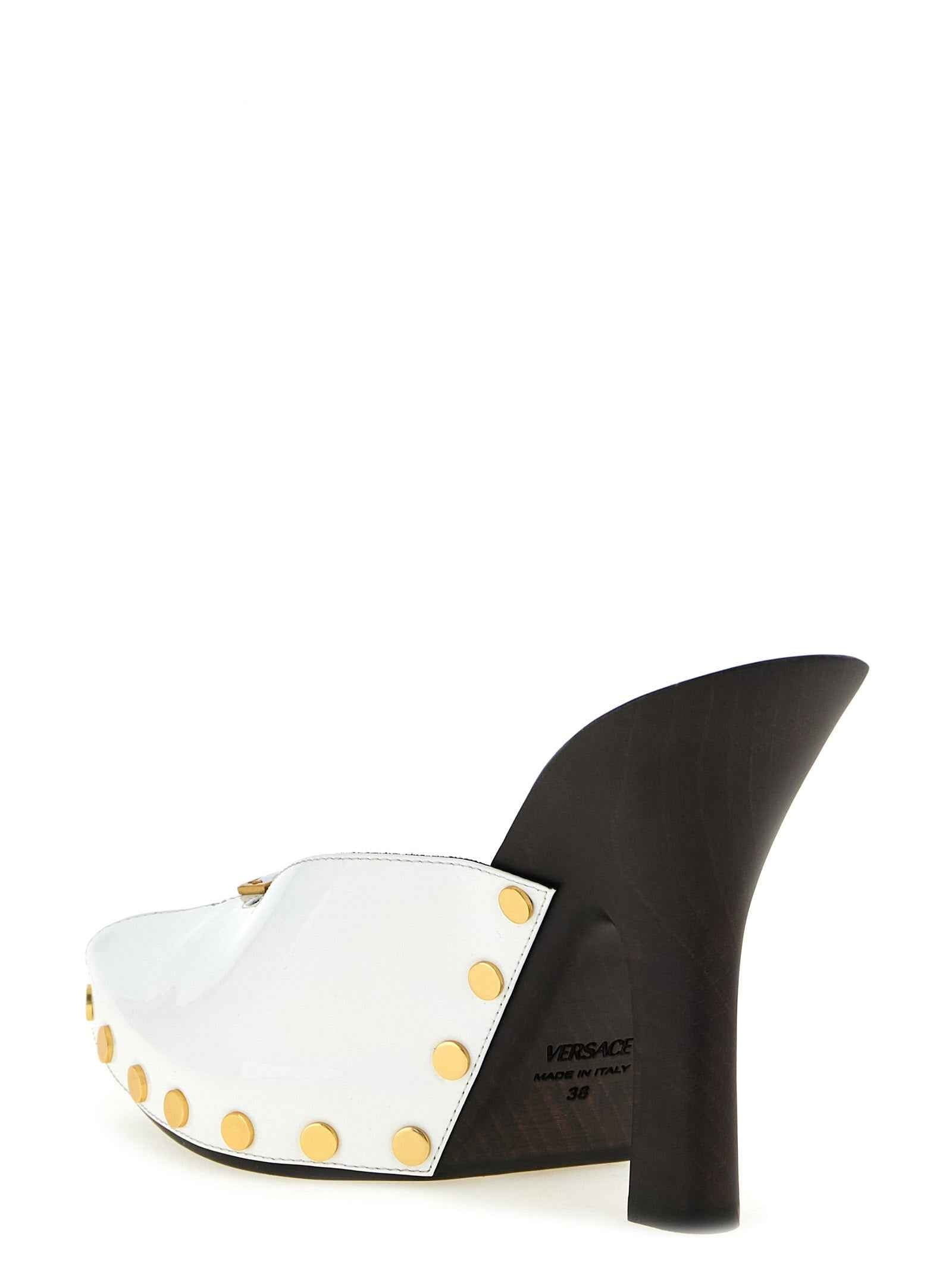 Versace Bicolor Calfskin High Heel Pumps