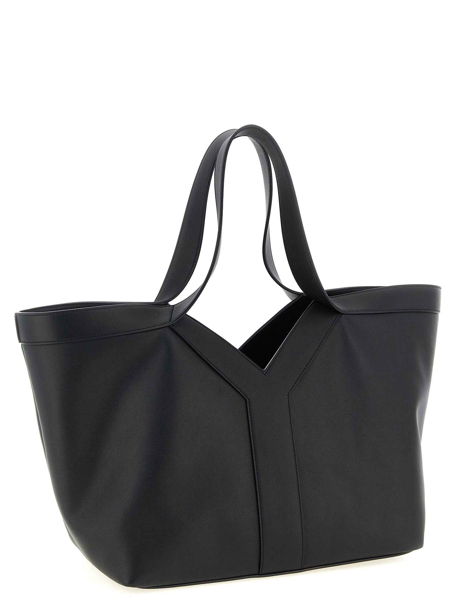 Saint Laurent Black Calfskin Tote Bag