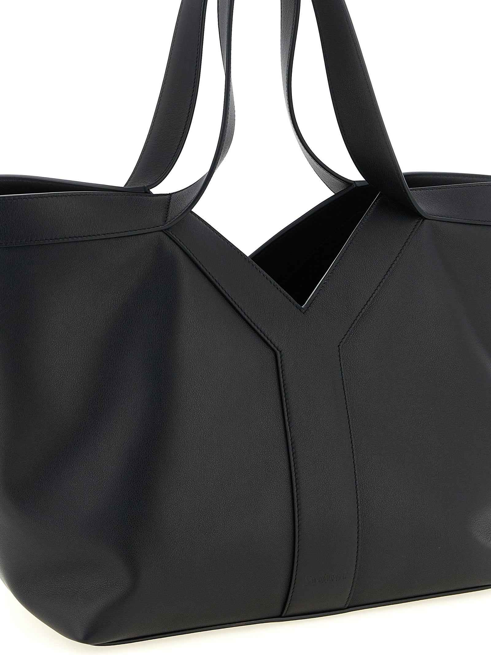 Saint Laurent Black Calfskin Tote Bag