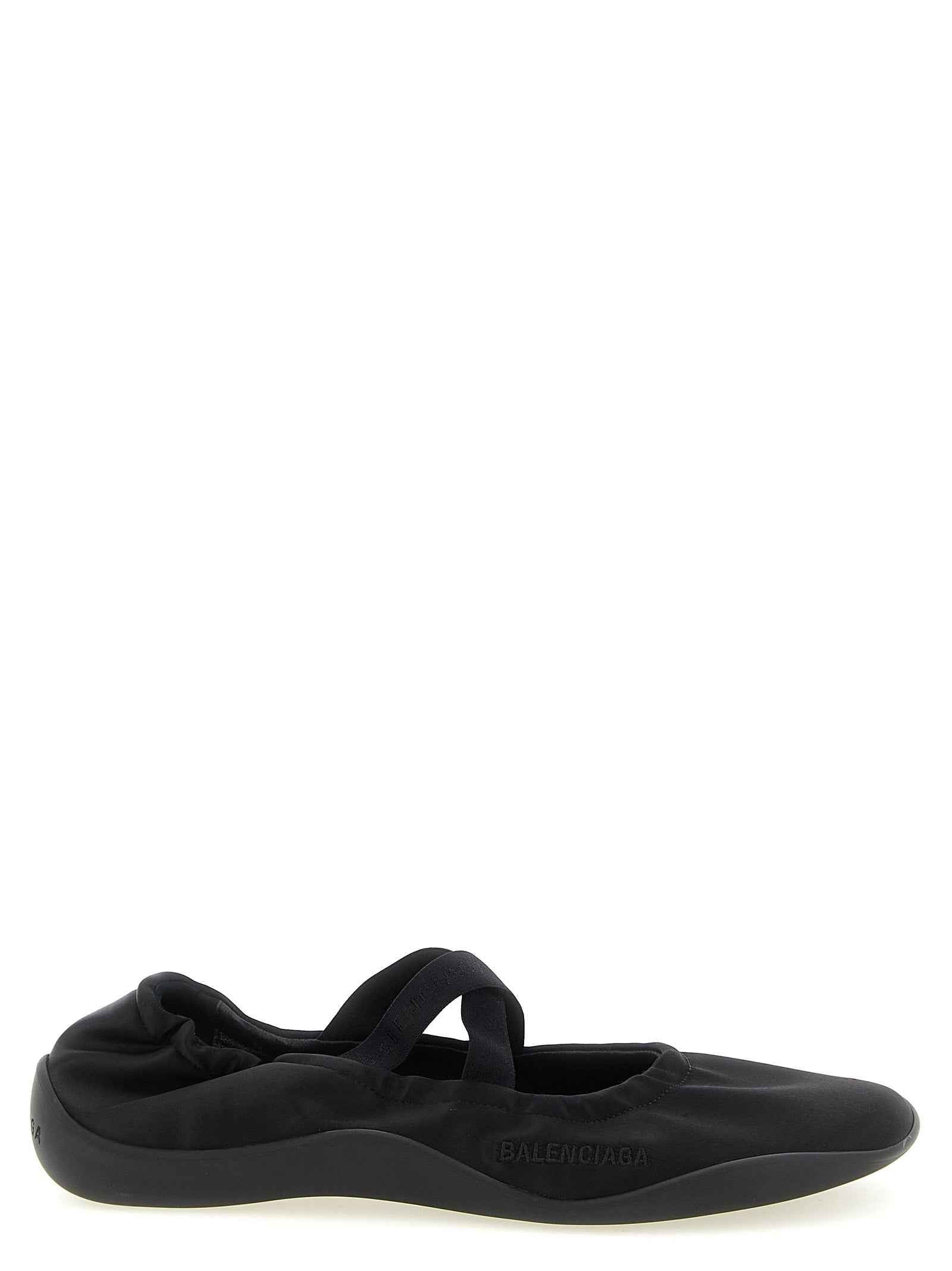 Balenciaga Black Polyester Ballet Flats