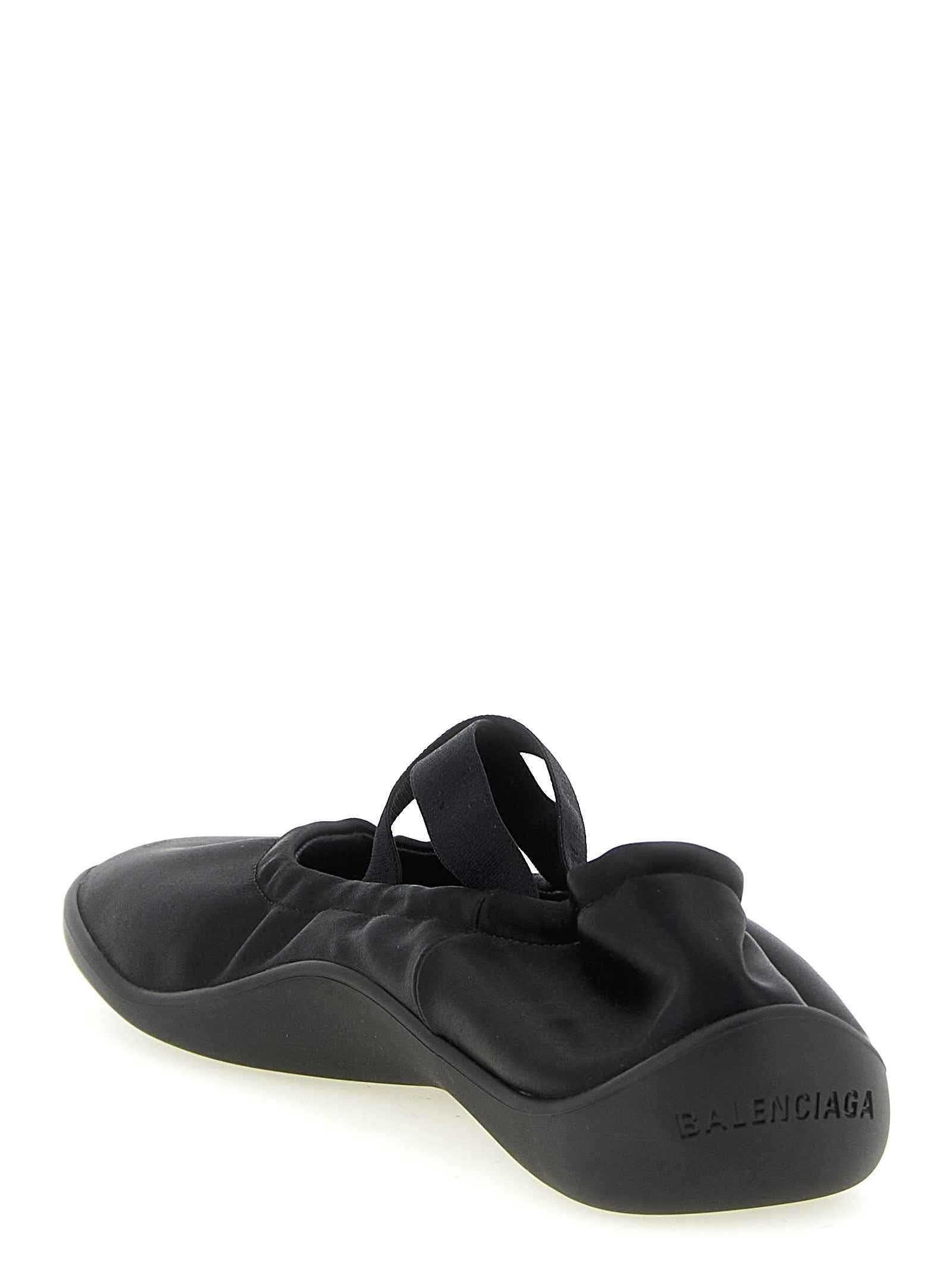 Balenciaga Black Polyester Ballet Flats